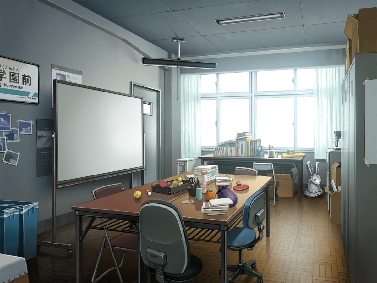 anime room wallpaper, room, building, office, interior design, furniture