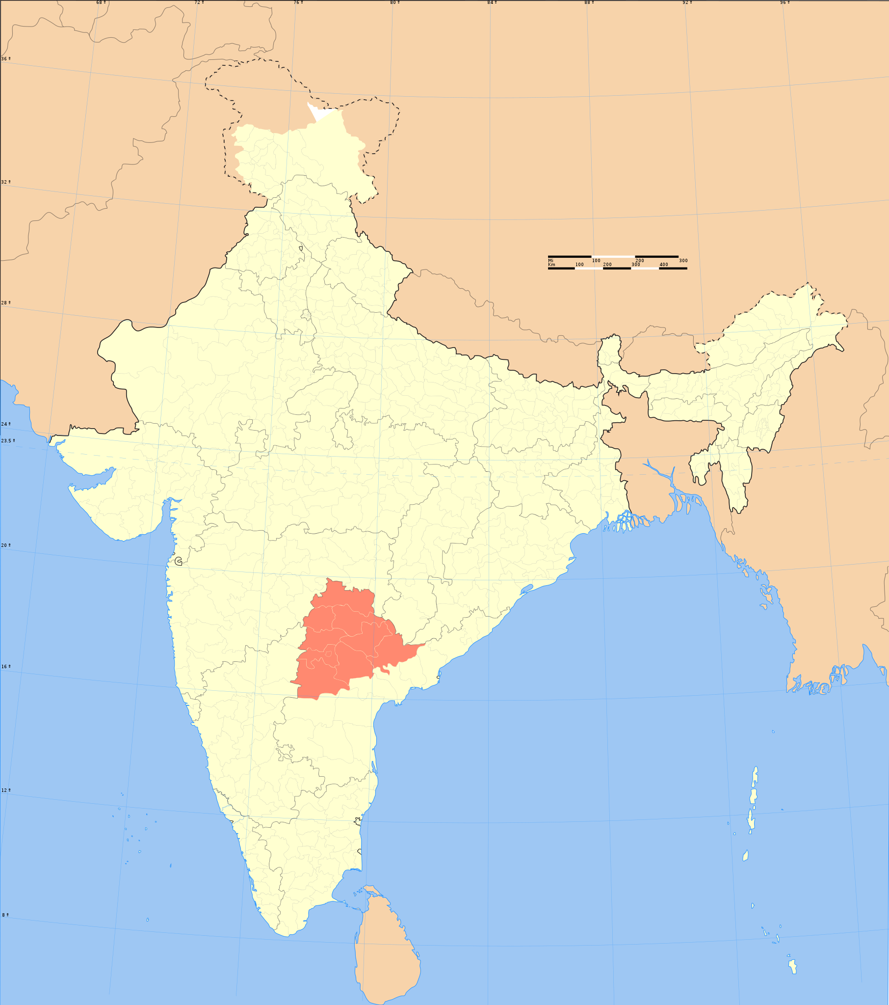 India Telangana locator map.svg