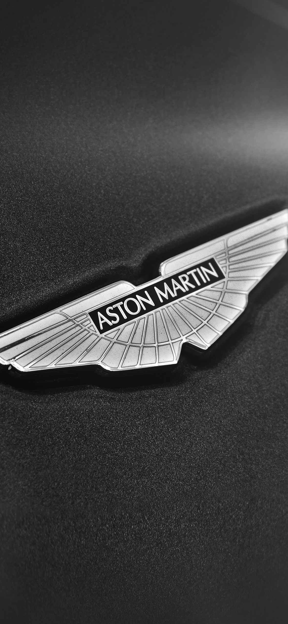 aston martin logo car bw dark