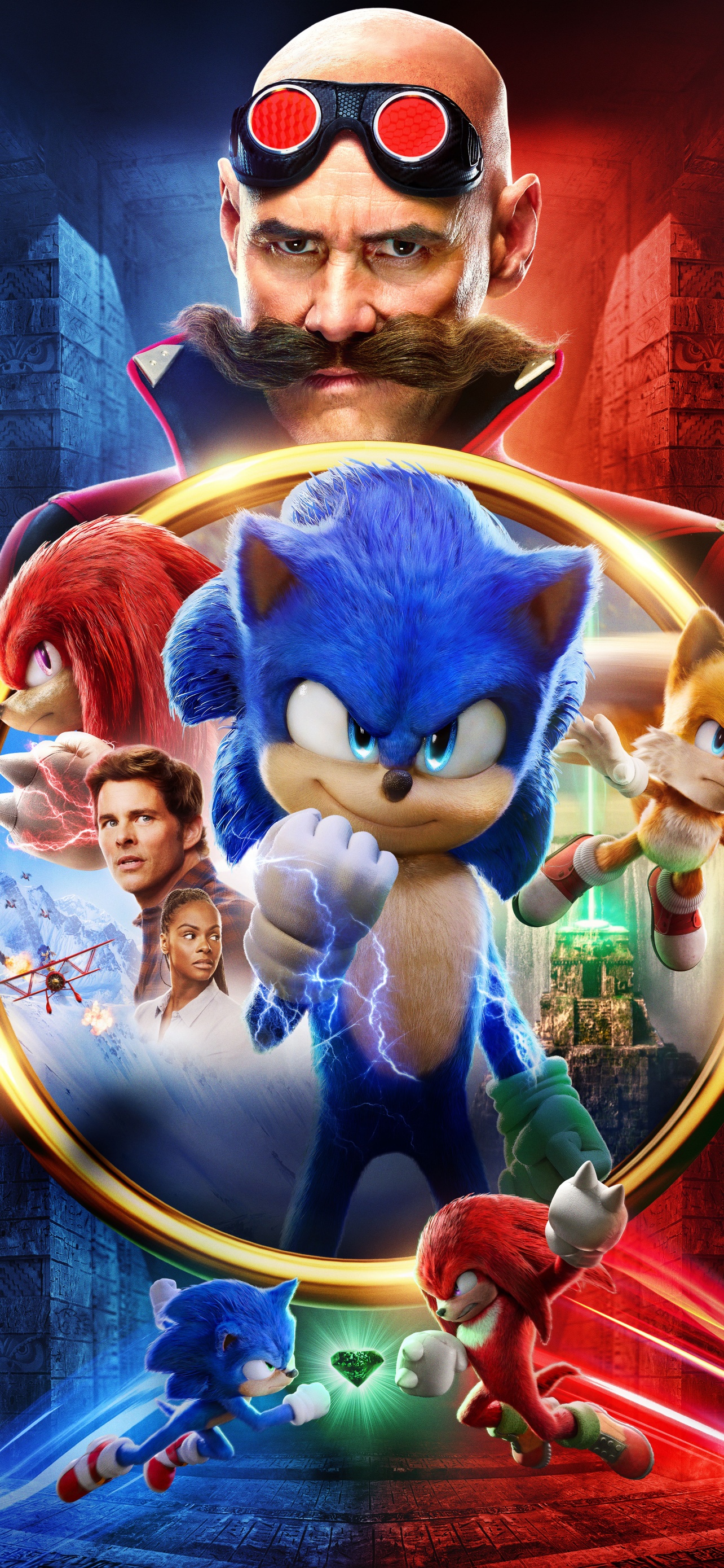 Sonic the Hedgehog 2 Wallpaper 4K, 2022 Movies, Jim Carrey, James Marsden, Movies