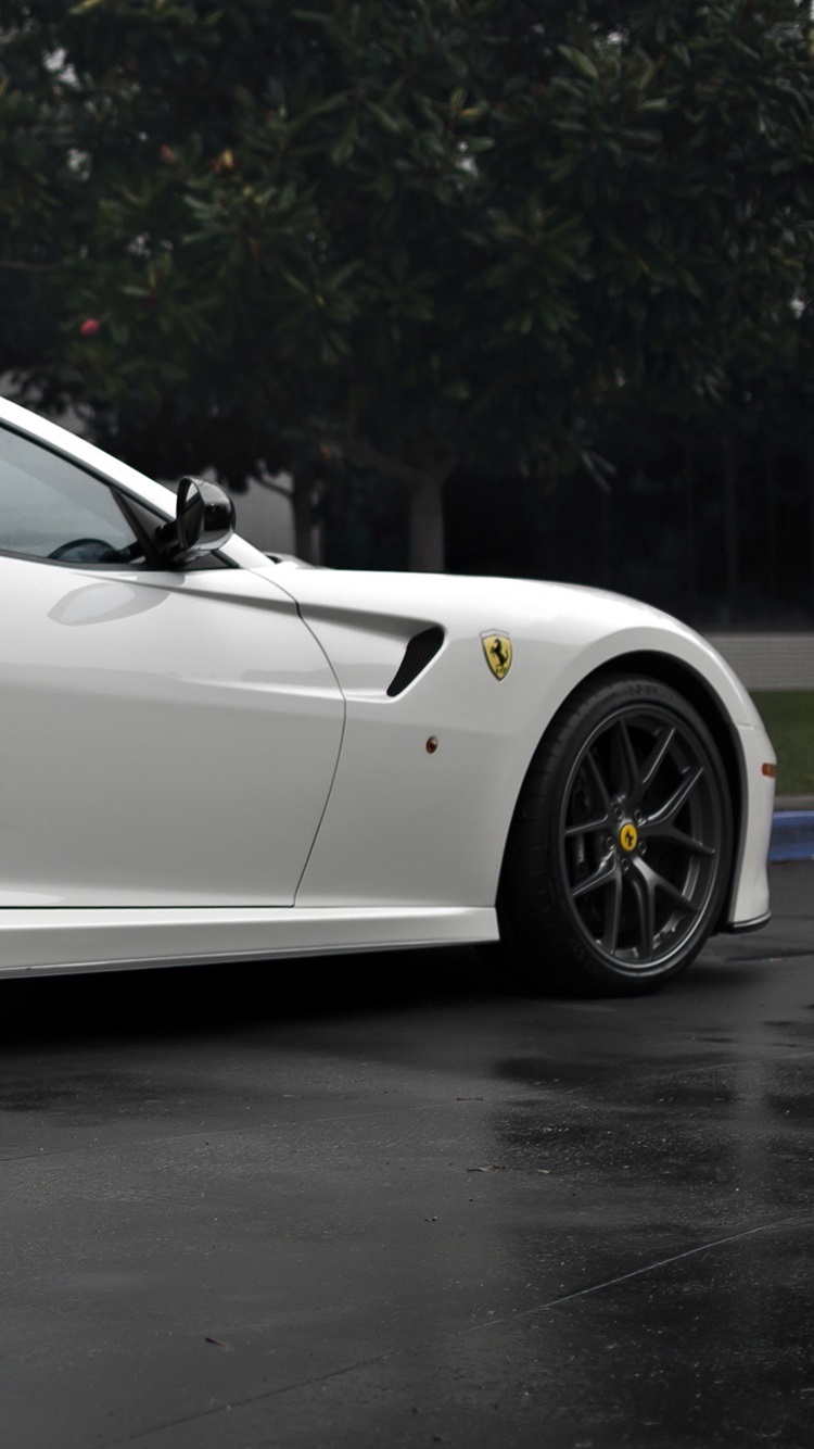 Ferrari 599 GTO White Car Back View 750x1334 IPhone 8 7 6 6S Wallpaper, Background, Picture, Image