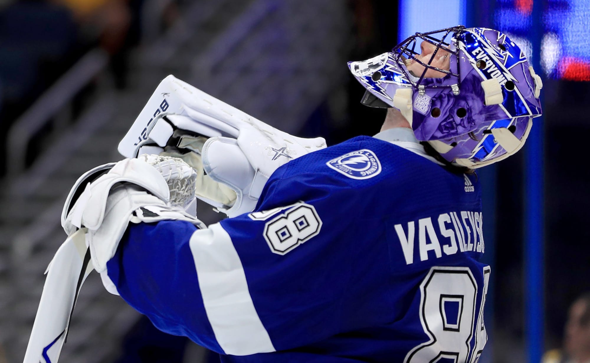 Download Ice Hockey Tampa Bay Lightning Andrei Vasilevskiy Wallpaper