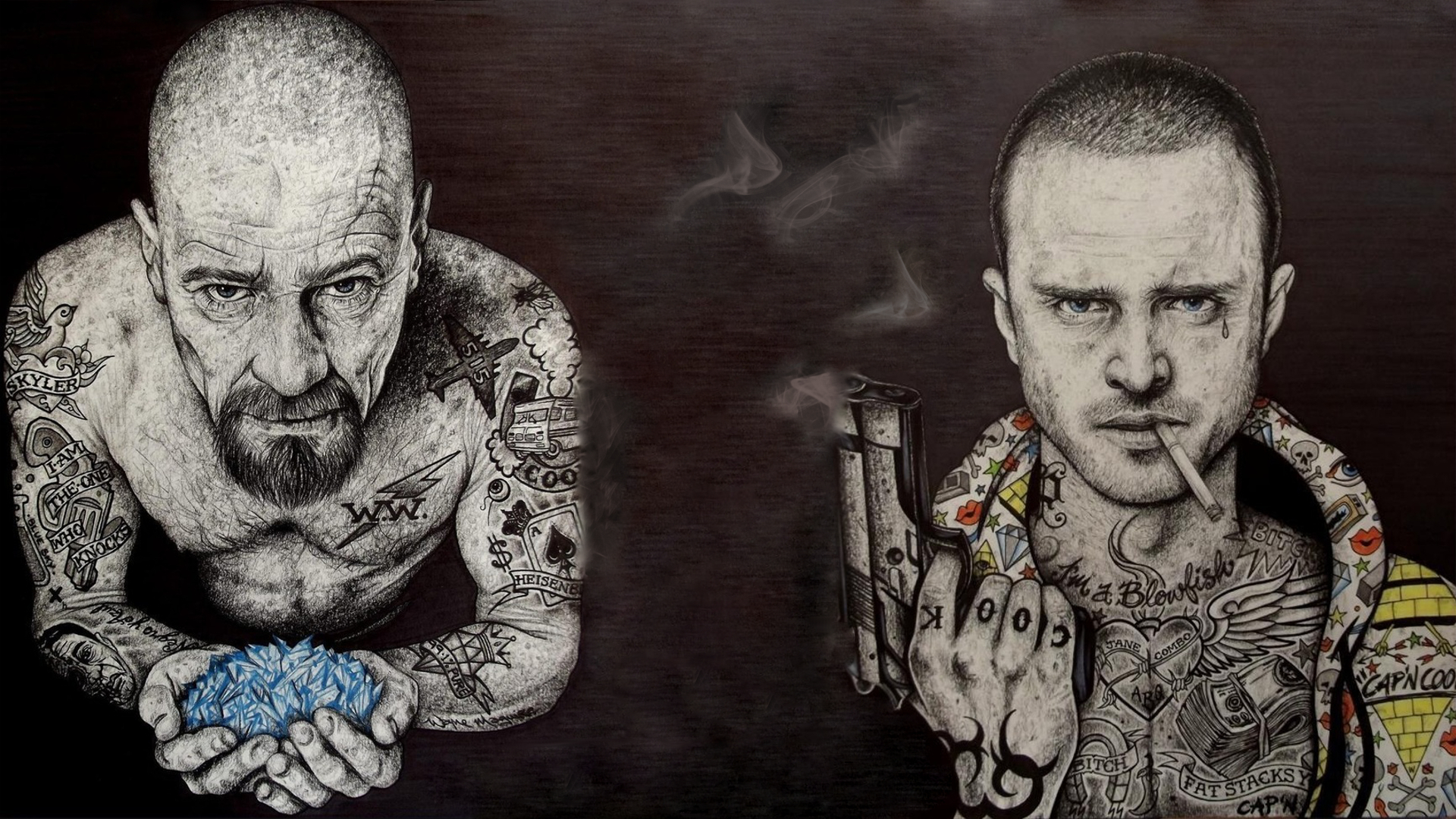 Breaking Bad Tattoo Art HD Wallpaper