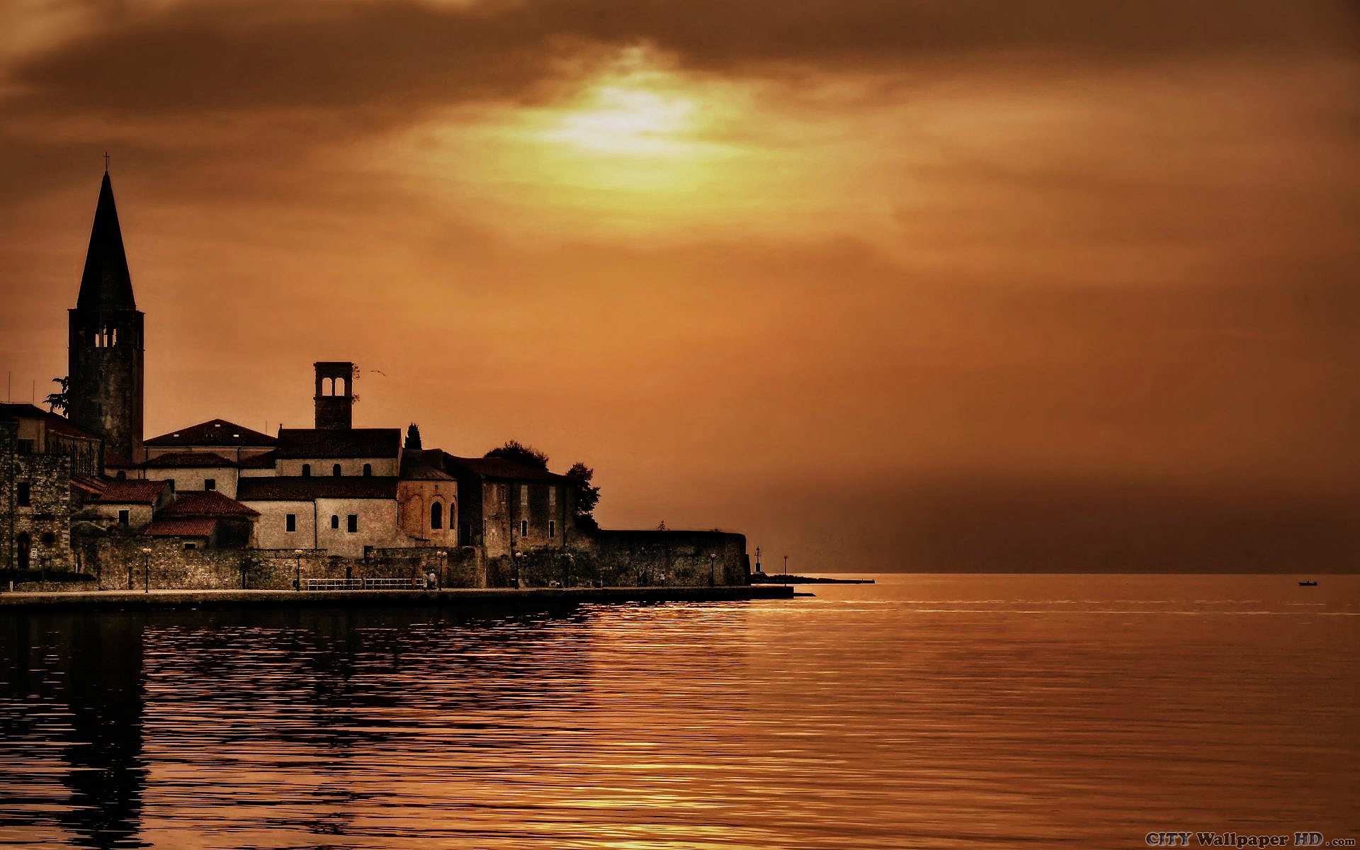 Porec Croatia wallpaper. Wide image of cities and countries for ios. Porec, Croatia