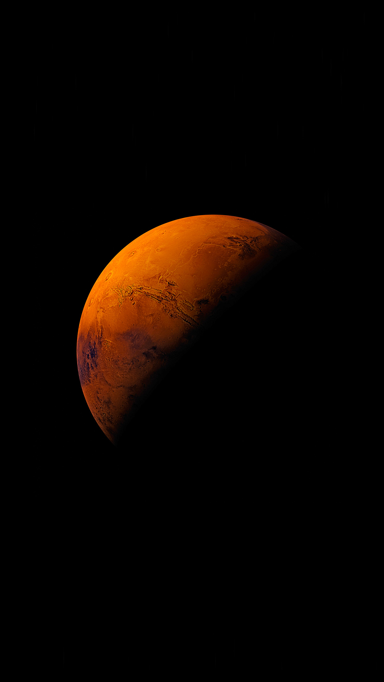 Mars Planet Apple Dark Space Orange Android wallpaper HD wallpaper
