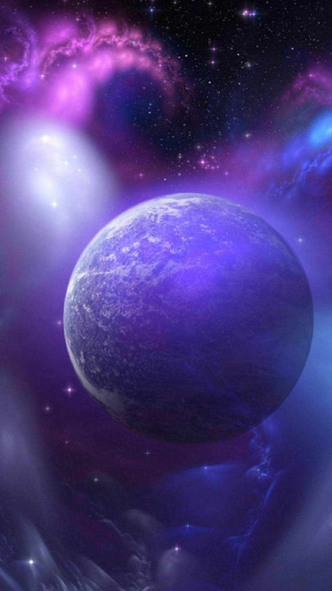 Purple Space Planet Android wallpaper HD wallpaper