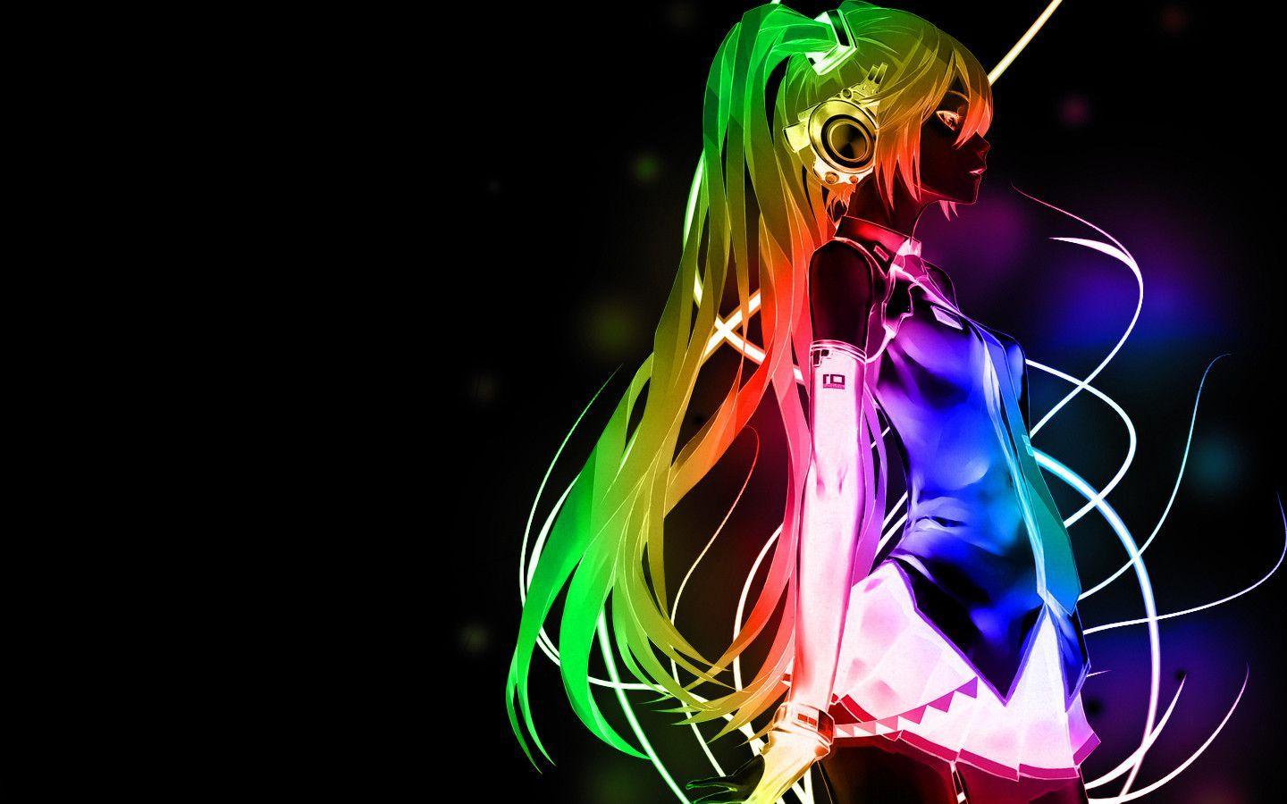 Girl Neon Wallpaper