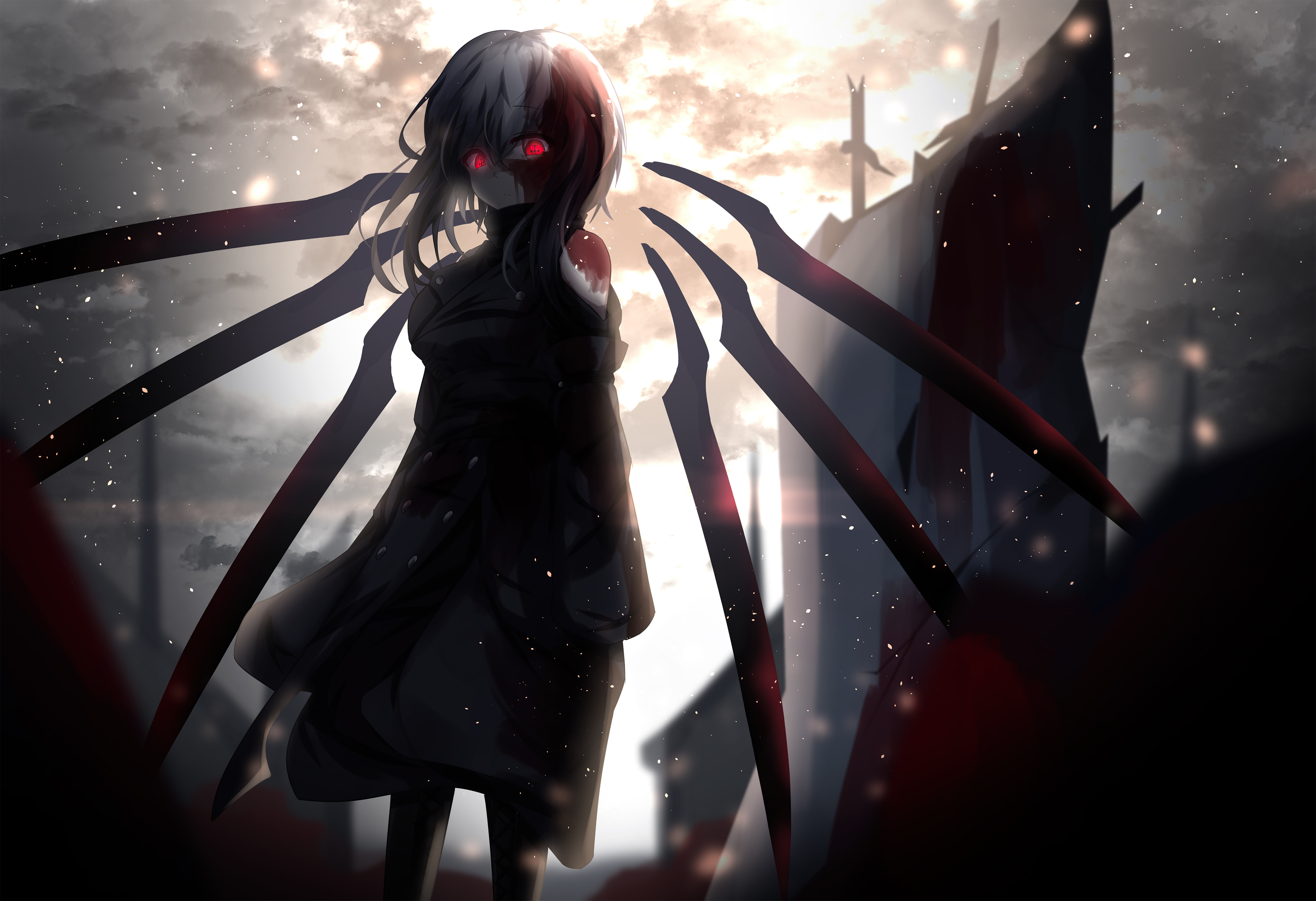 Red Glowing Eyes Anime Girl 5k, HD Anime, 4k Wallpaper, Image, Background, Photo and Picture