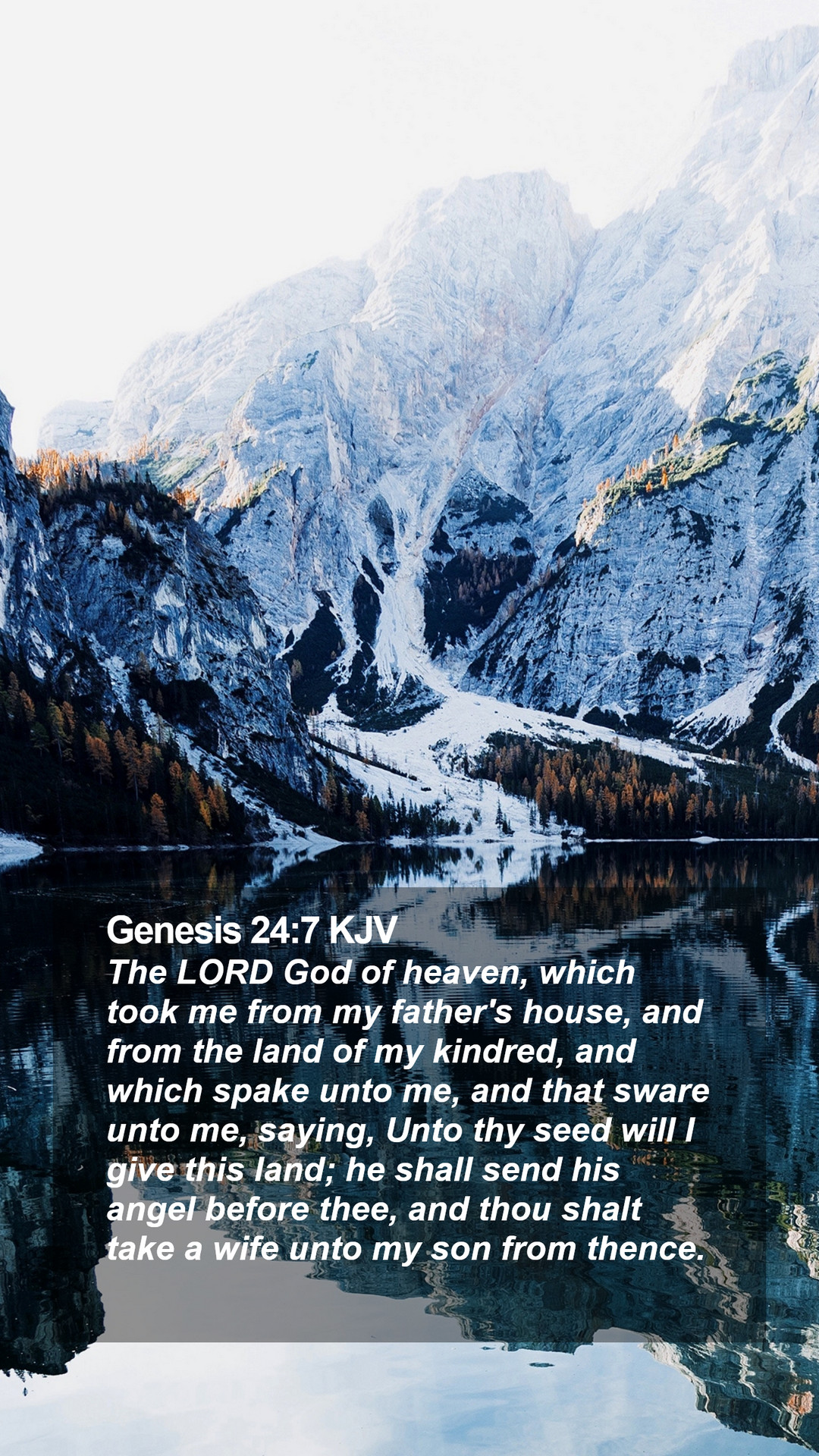 Genesis 24:7 KJV Mobile Phone Wallpaper LORD God of heaven, which took me from my