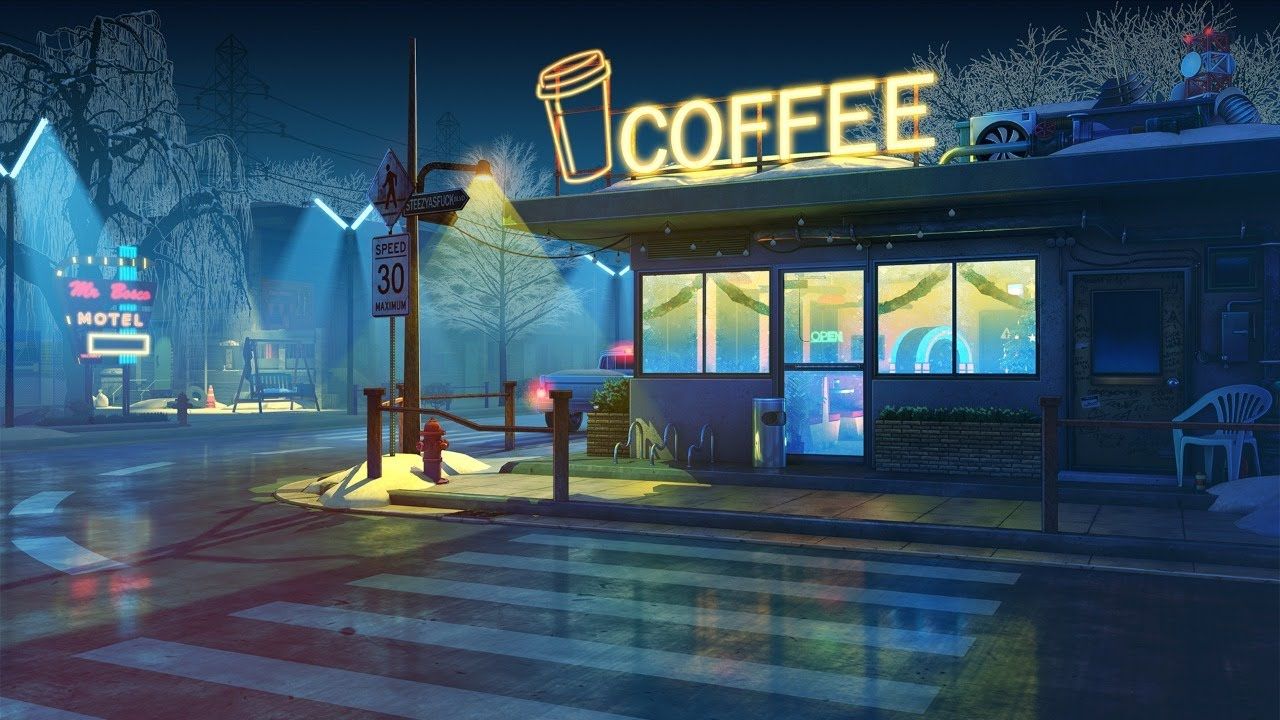 Lo Fi Cafe Wallpaper