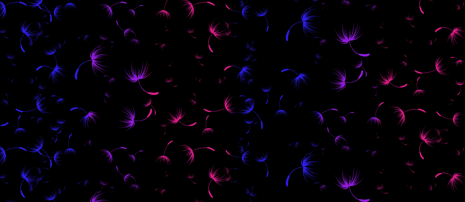 Dandelion Seeds Bisexual Pride (black background) Coffee Mug