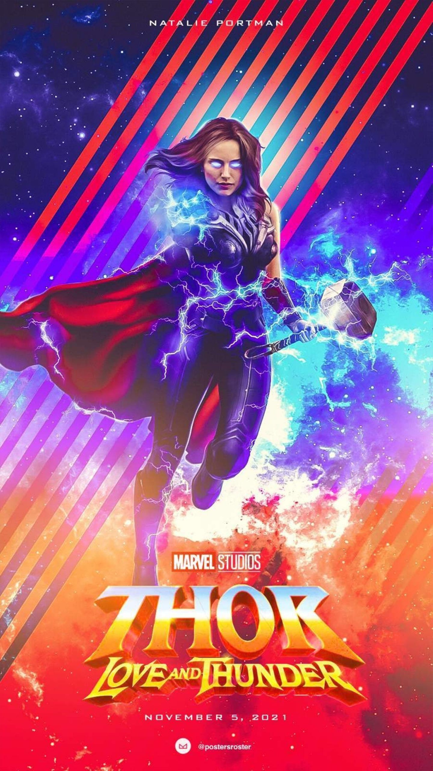 Natalie Portman As Goddess of Thunder In Thor Love And Thunder 4K Ultra HD Mobile Wallpaper. Movie wallpaper, Thor, Thor wallpaper