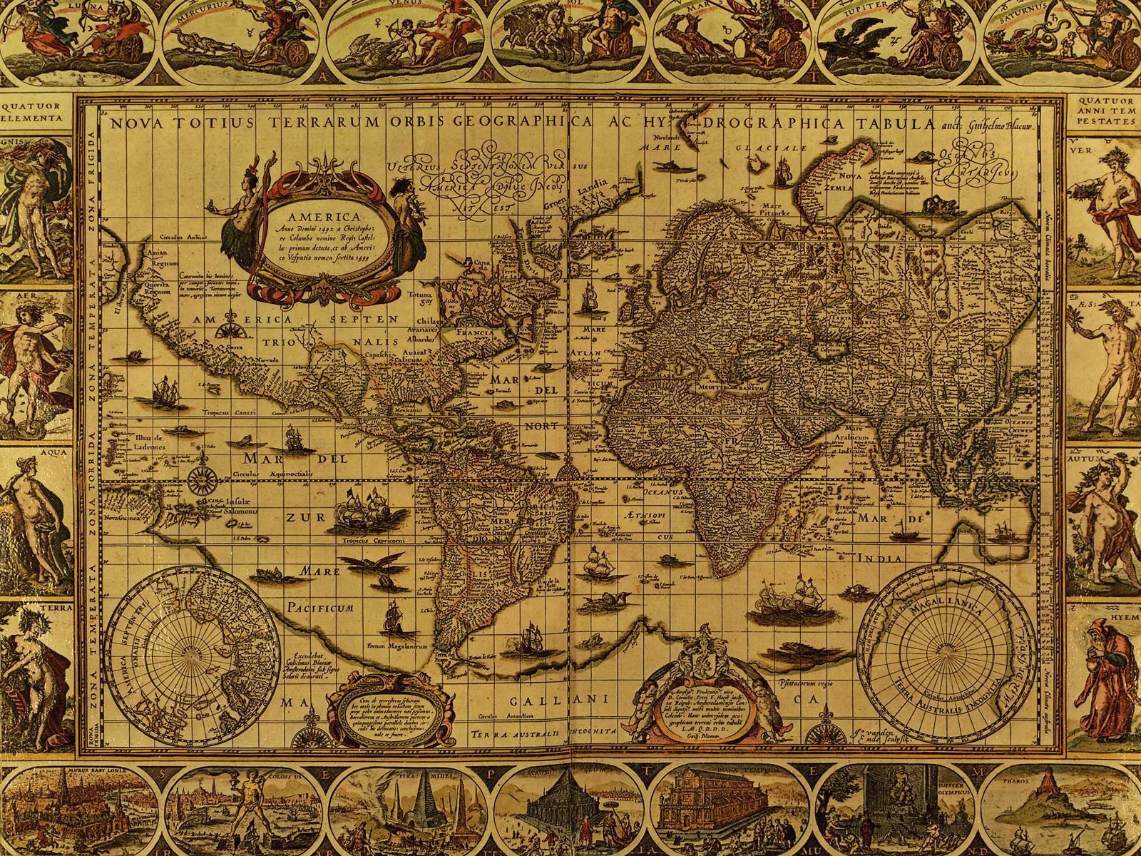 Old Pirate Map Wallpaper