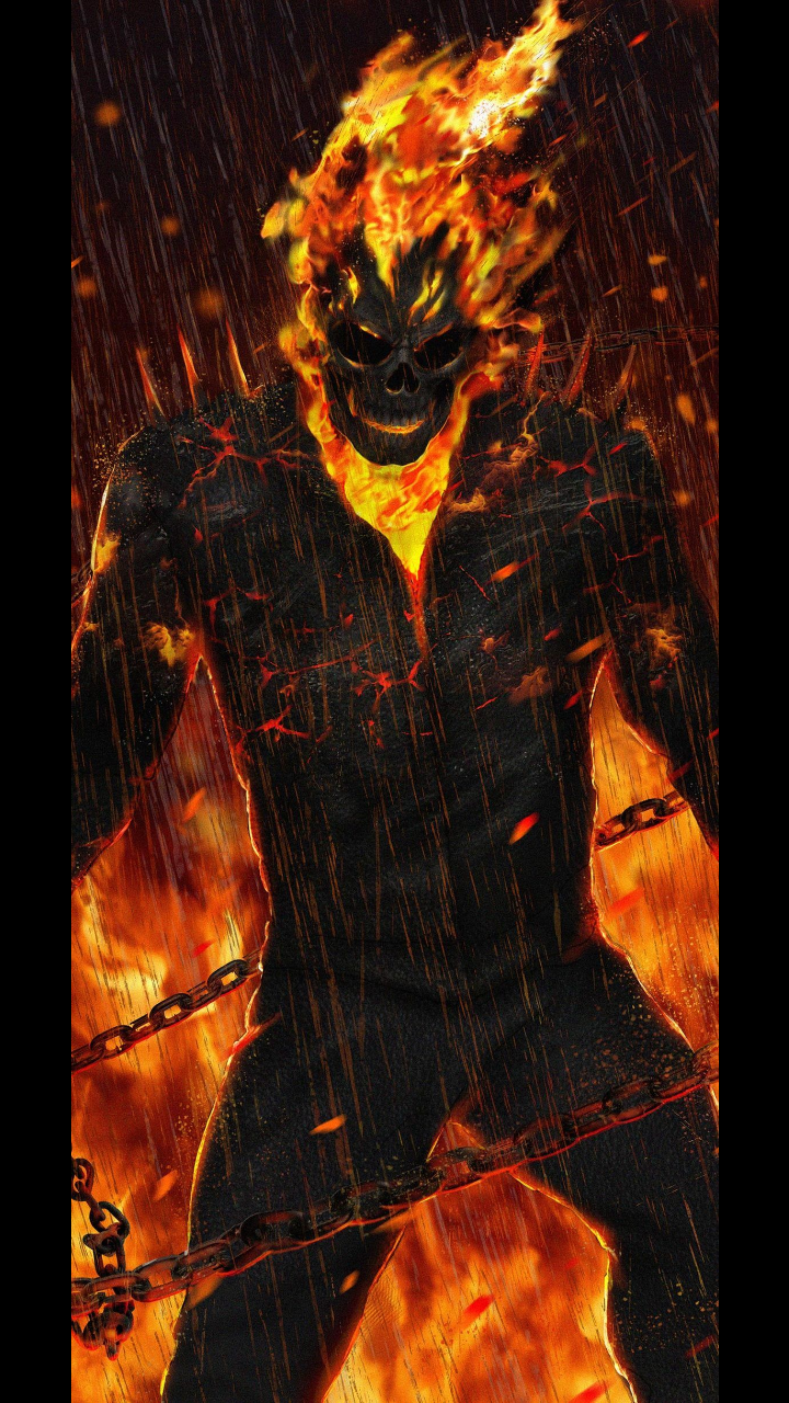 Ghost rider phone wallpaper (not made by me, found while looking up ghost rider in rain)