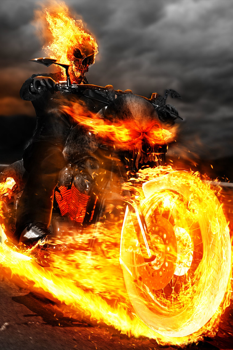 Ghost Rider, Phone Wallpaper, marvel. Ghost rider wallpaper, Ghost rider bike, Ghost rider