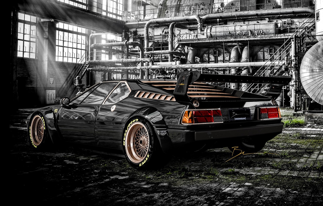 Wallpaper Auto, BMW, Machine, Rendering, Concept Art, BMW M1, Benoit Fraylon, by Benoit Fraylon, GERMAN KNIGHT RIDER, BMW M1 PROCAR image for desktop, section рендеринг