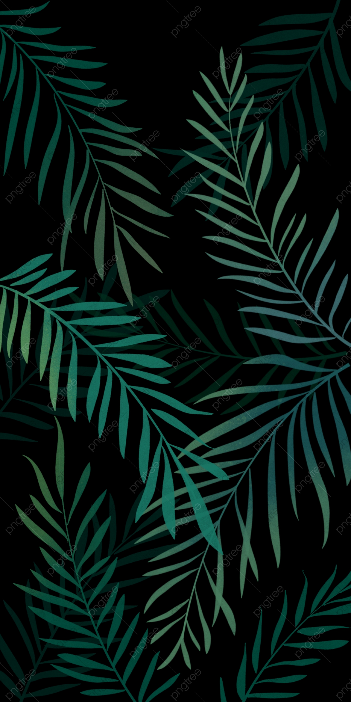 Summer Tropical Leaves Mobile Phone Wallpaper Background, Summer, Leaf, Wallpaper Background Image for Free Download