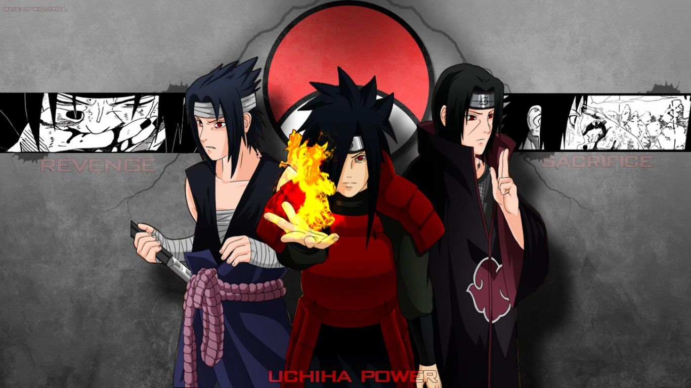 The Uchiha Three. Naruto dan sasuke, Sasuke vs, Uchiha