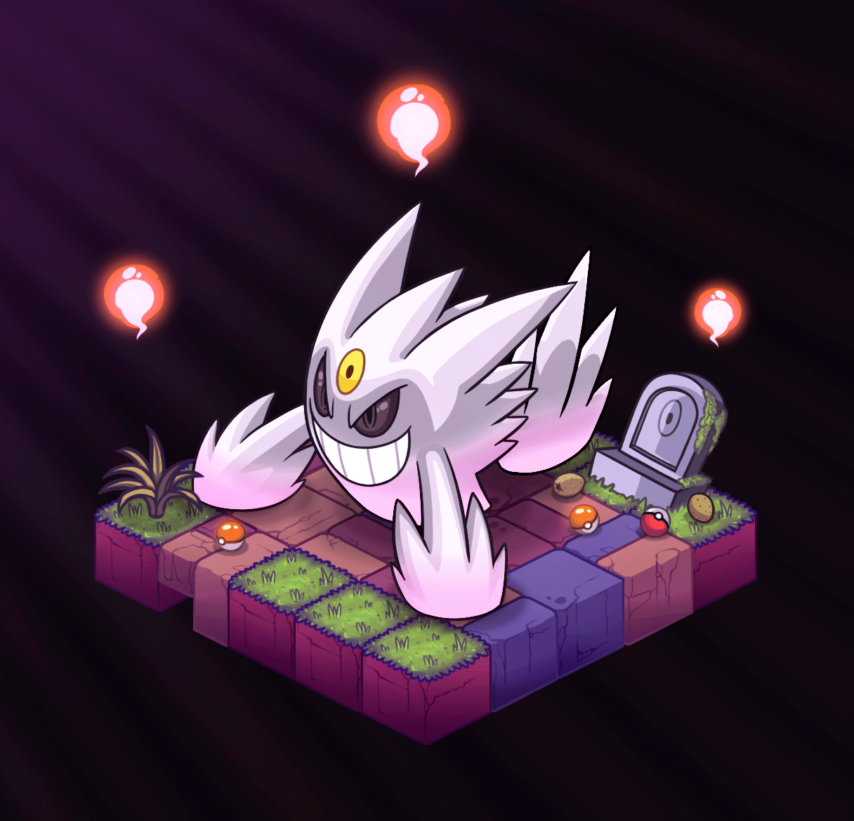 My shiny Gengar is prepared to be megaevolved, and yours? me at instagram as elemental_drawings