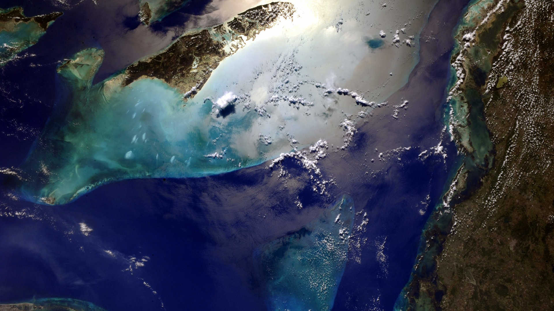 Cuba And Bahamas Islands Seen From Space Ultra Free Photo Wallpaper