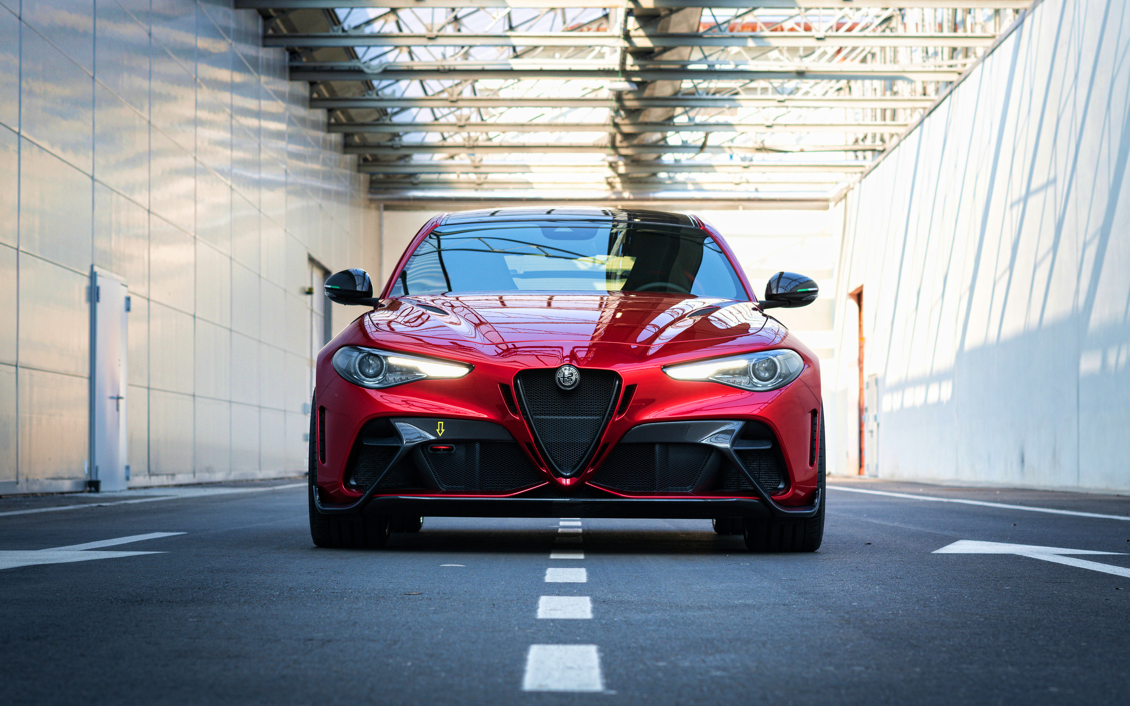 Download wallpaper 4k, Alfa Romeo Giulia GTAm, front view, 2020 cars, tuning, 2020 Alfa Romeo Giulia, italian cars, Alfa Romeo for desktop with resolution 3840x2400. High Quality HD picture wallpaper