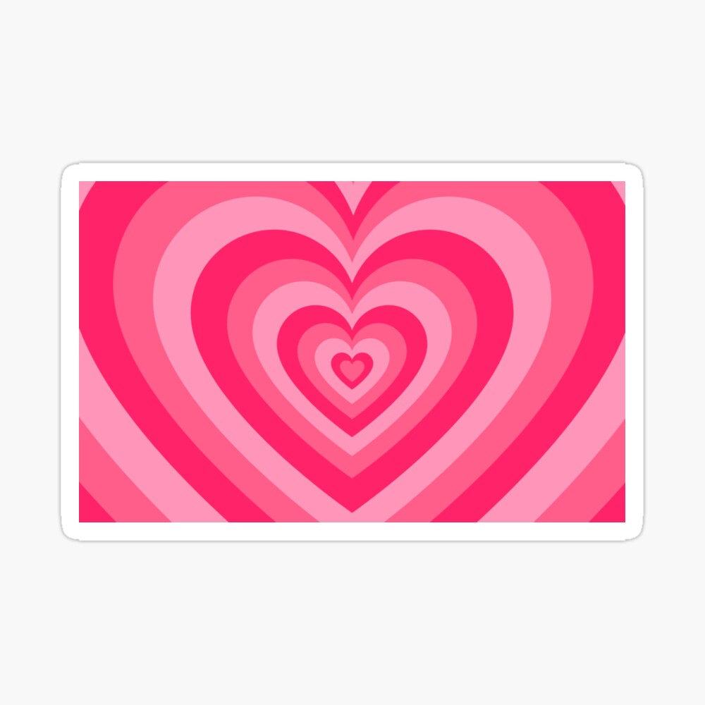Hot pink aesthetic trendy indie heart Poster