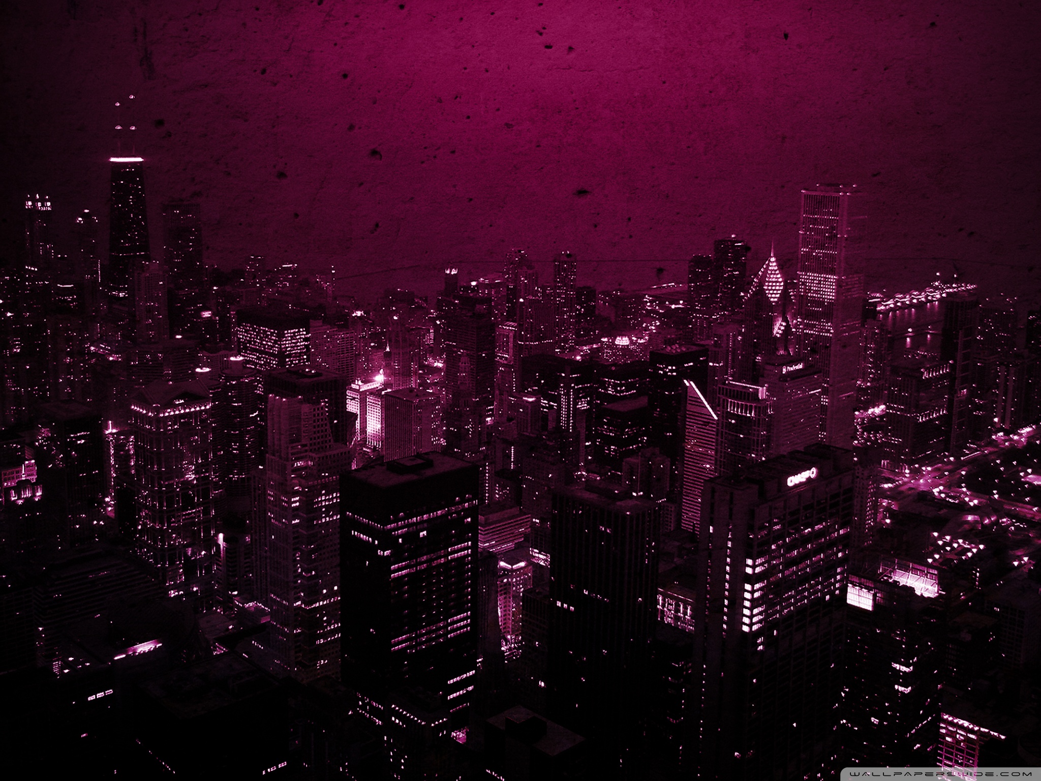 Purple City Ultra HD Desktop Background Wallpaper for: Multi Display, Dual Monitor