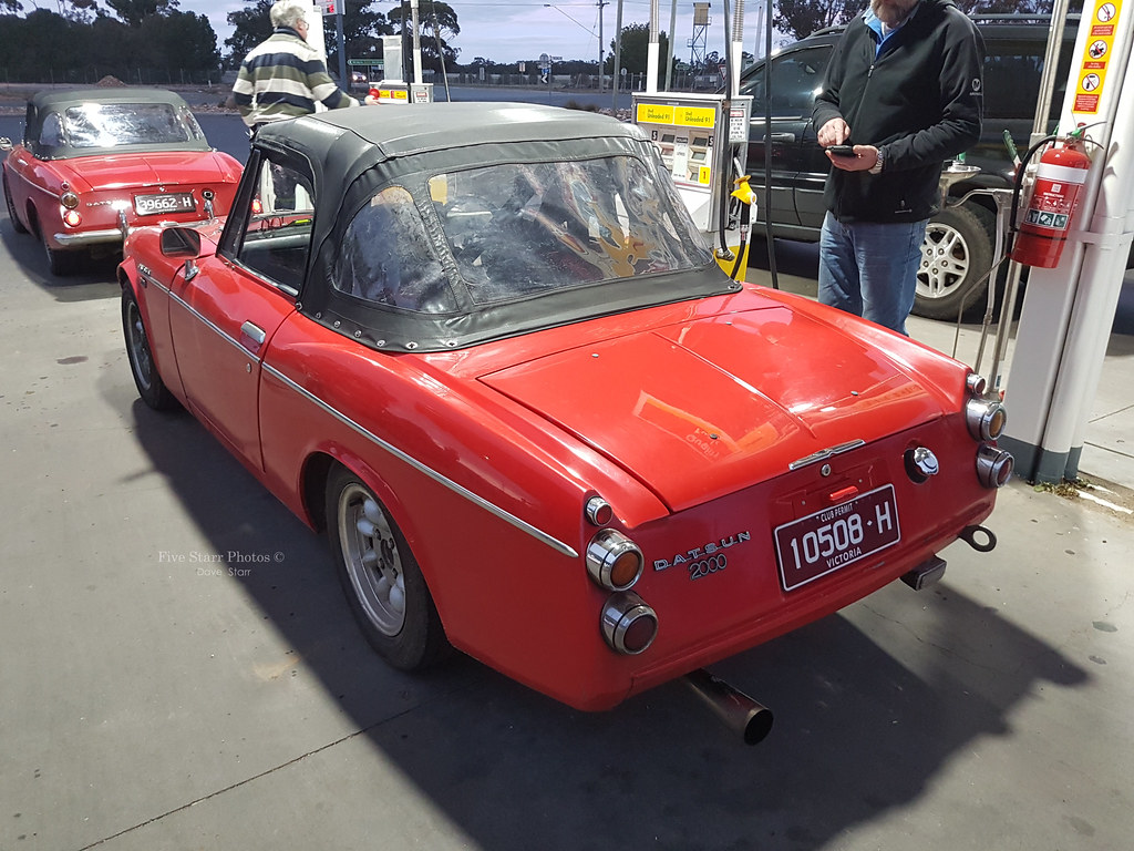 Datsun 2000 Roadster. Spotted three red Datsun 2000 Ro