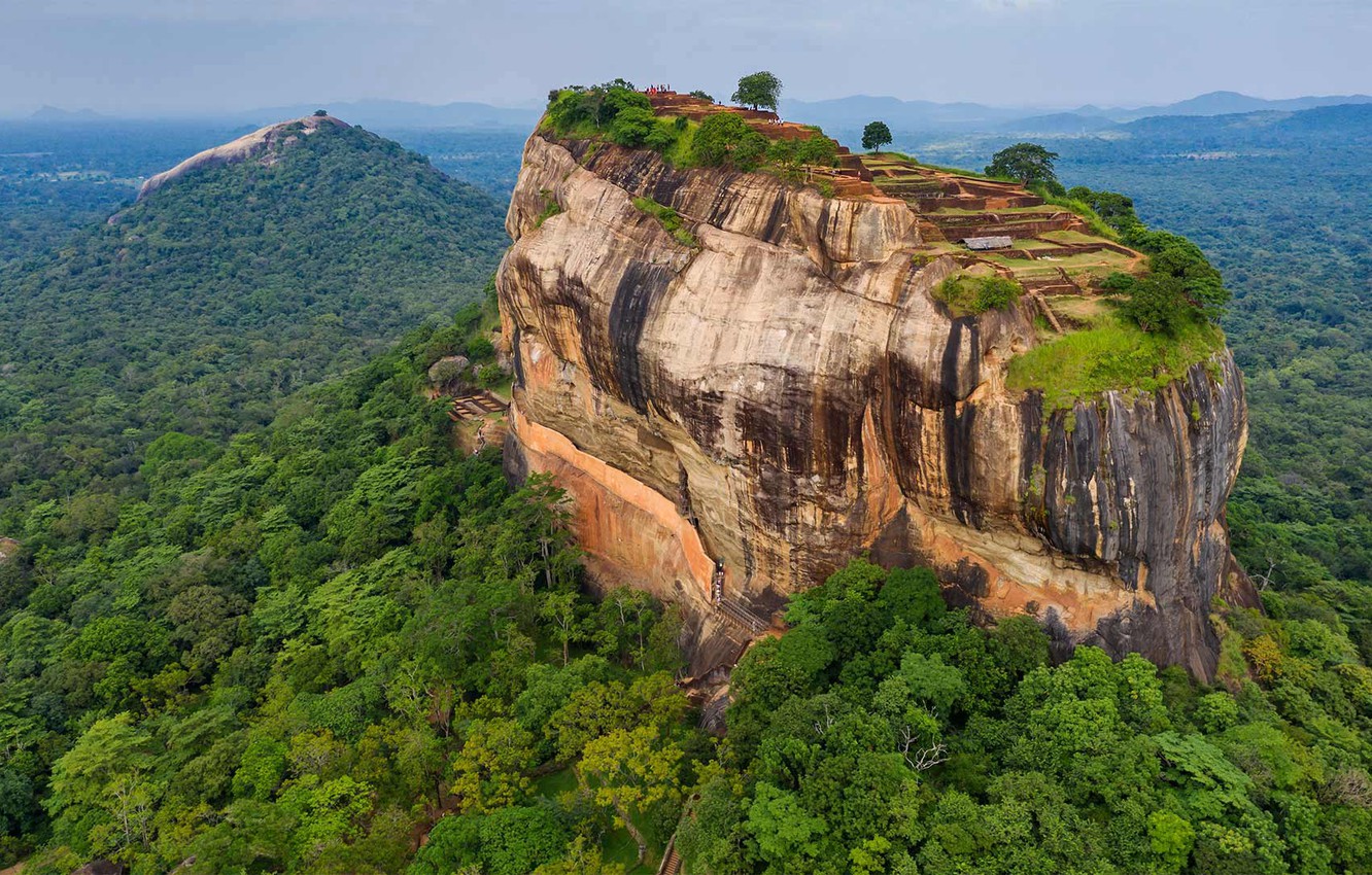 Wallpaper forest, rock, plateau, Sri Lanka, Sigiriya image for desktop, section пейзажи