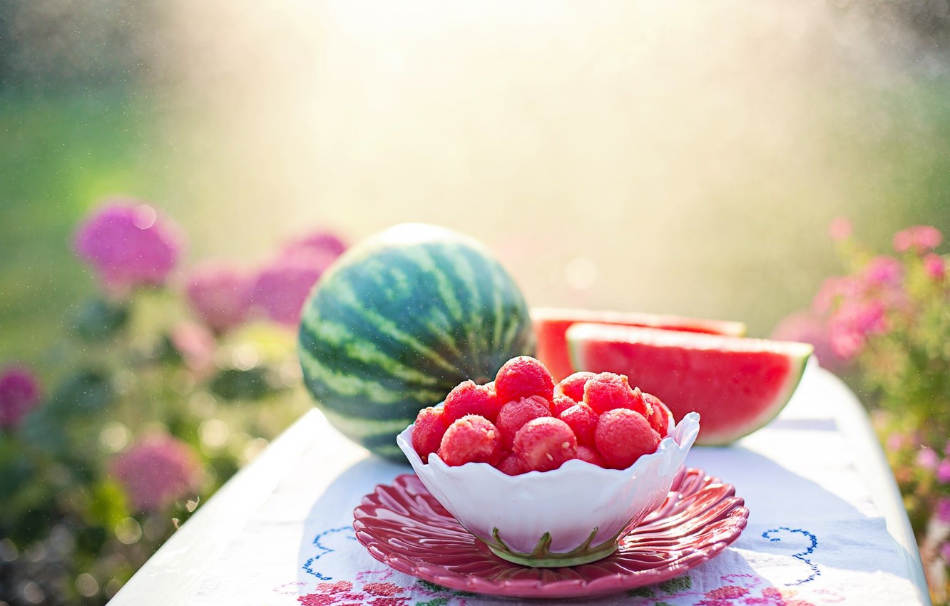Wallpaper summer, watermelon, fruit, food, melon image for desktop, section еда