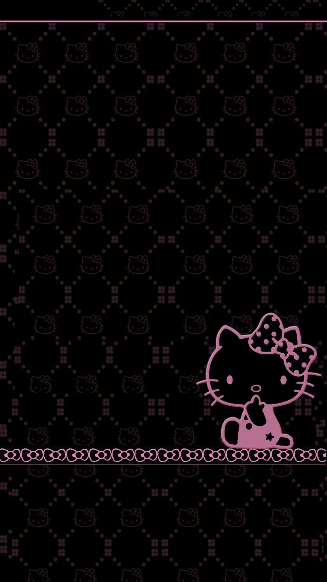 Hello Kitty Star Pink Black Wallpaper. Hello kitty wallpaper hd, Hello kitty wallpaper, Hello kitty background