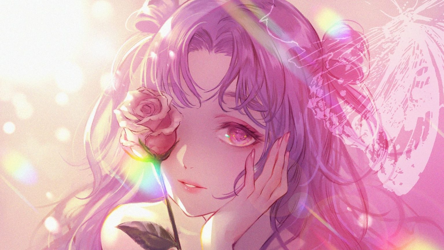 Pink Anime Wallpaper Image, Phone Wallpaper