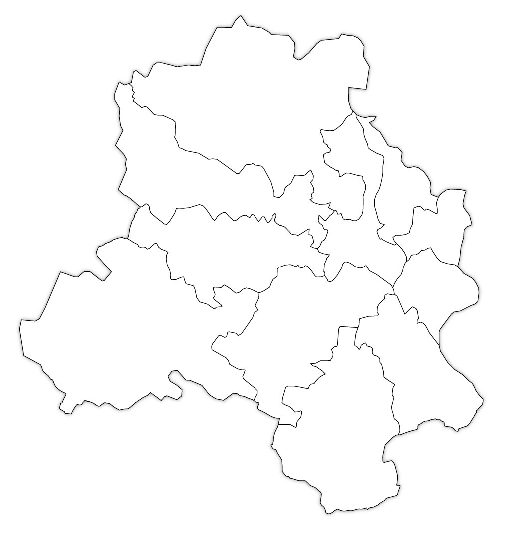 Delhi Outline Map, Delhi Blank Map