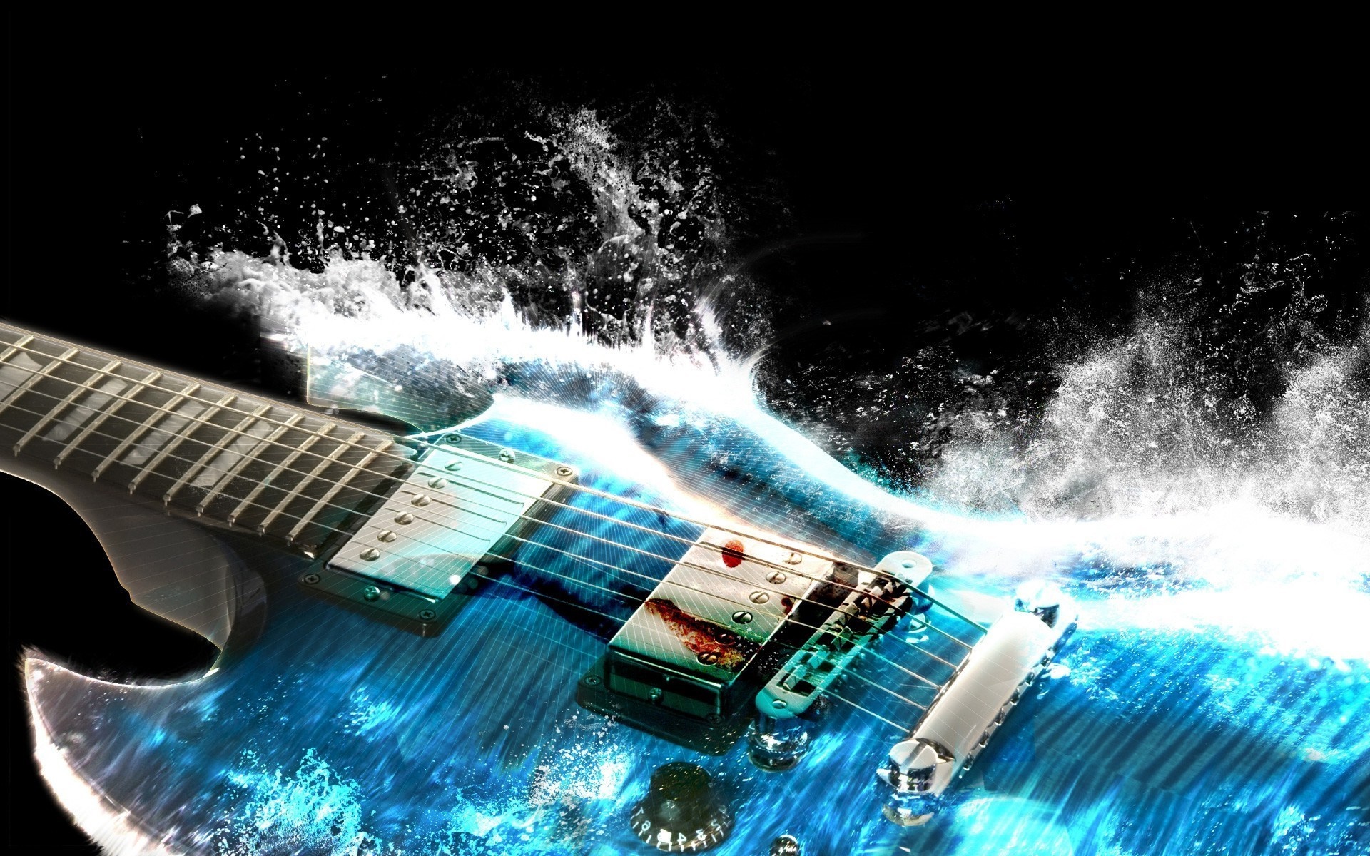 guitar wallpaper, guitar, electric guitar, string instrument, water, plucked string instruments