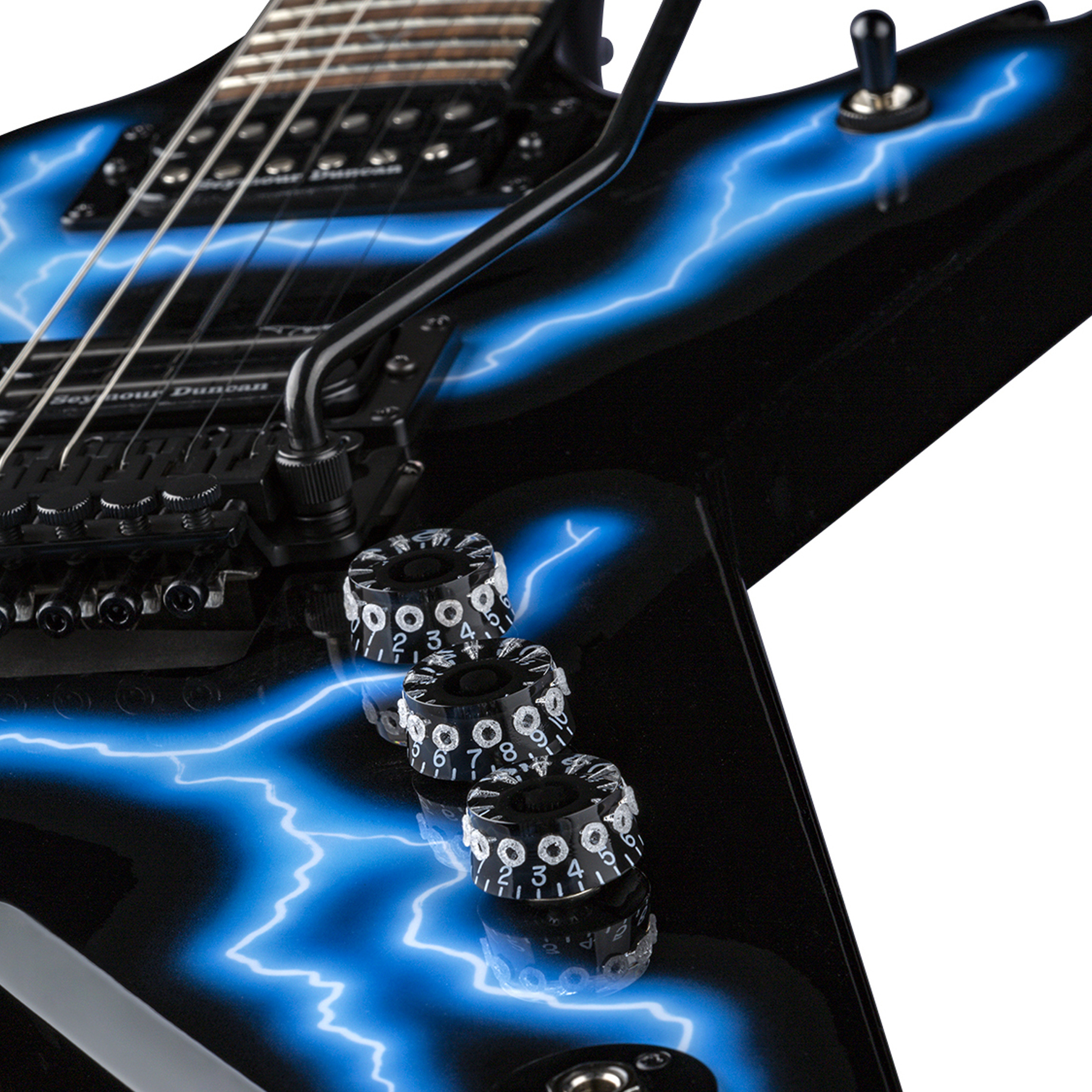 Dean Razorback Lightning Electric Guitar, Mahogany Body, RZR LTNG Music Source