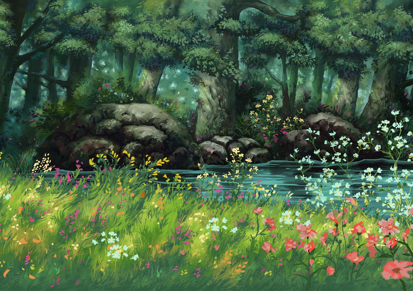 Studio Ghibli Nature Wallpaper Free Studio Ghibli Nature Background