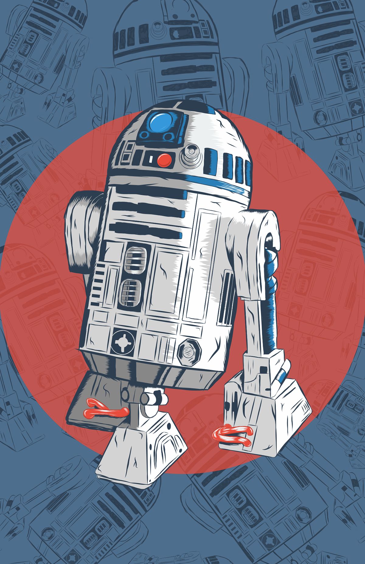 BB 8 & R2 D2 Fan Art By Karl Smith. Star Wars Painting, Star Wars Wallpaper, Star Wars Poster