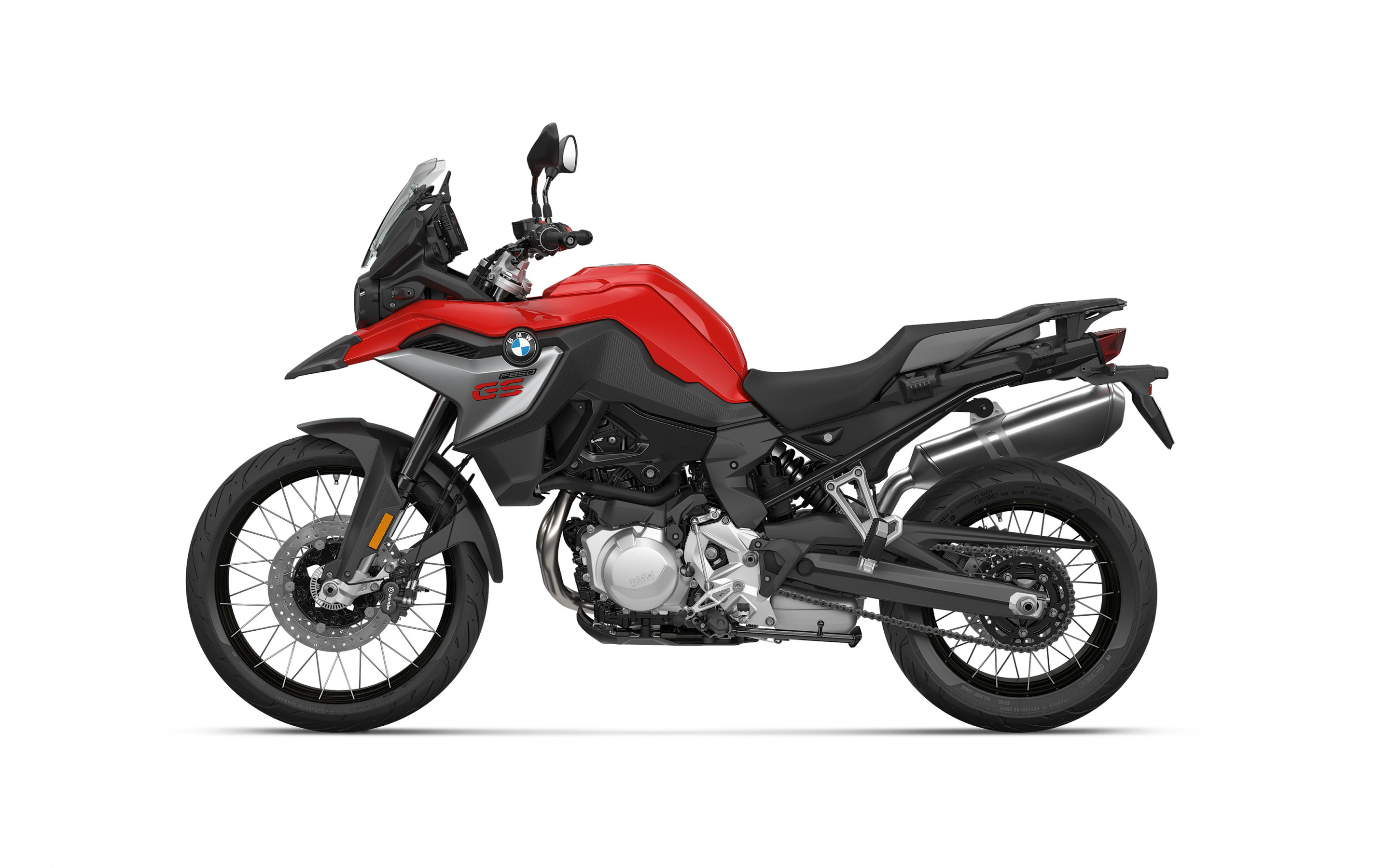 Download wallpaper BMW F 850 GS Adventure, side view, exterior, new black red F 850 GS Adventure, German motorcycles, BMW for desktop with resolution 2880x1800. High Quality HD picture wallpaper