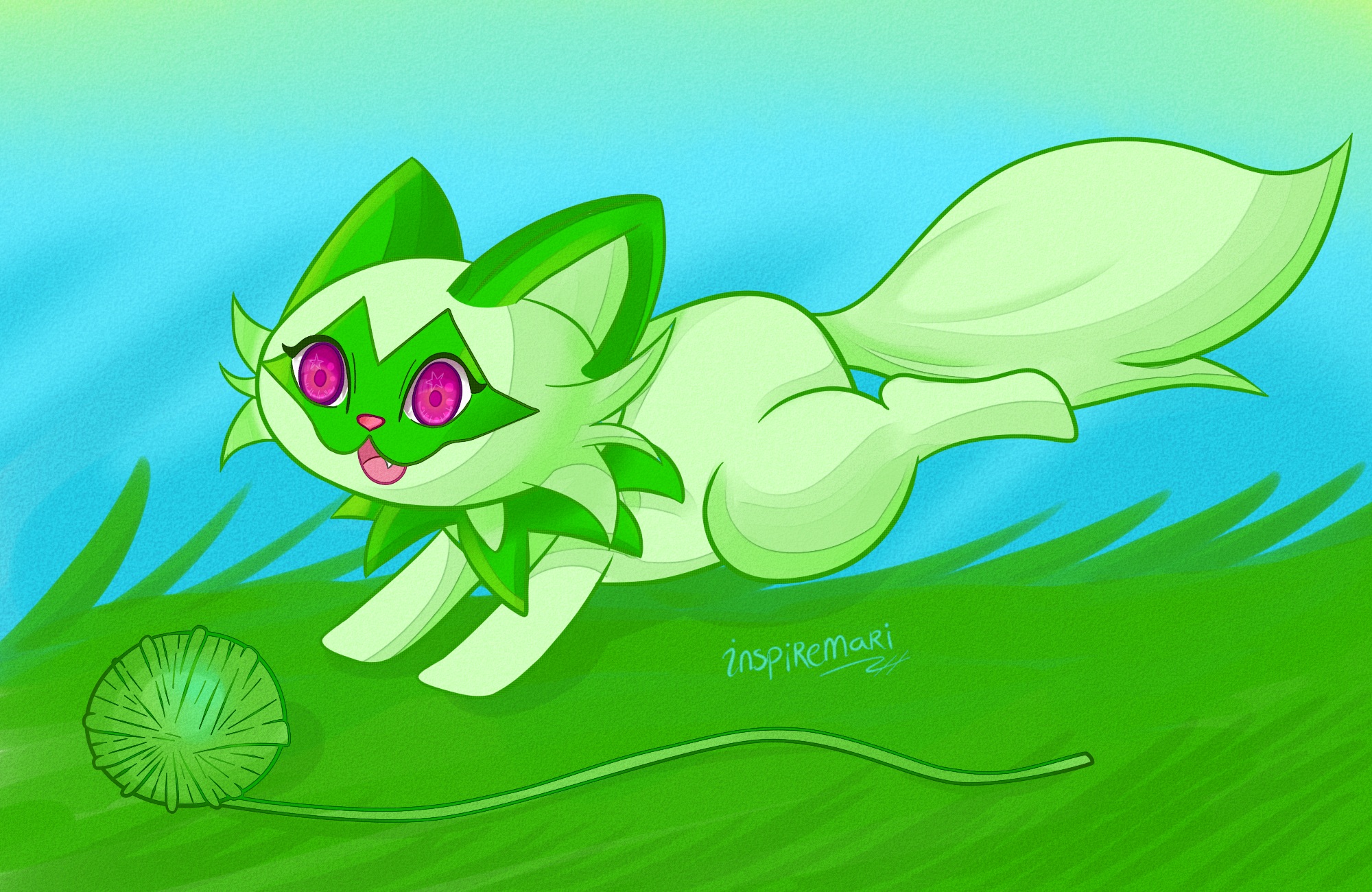 Pokémon: Sprigatito Fanart