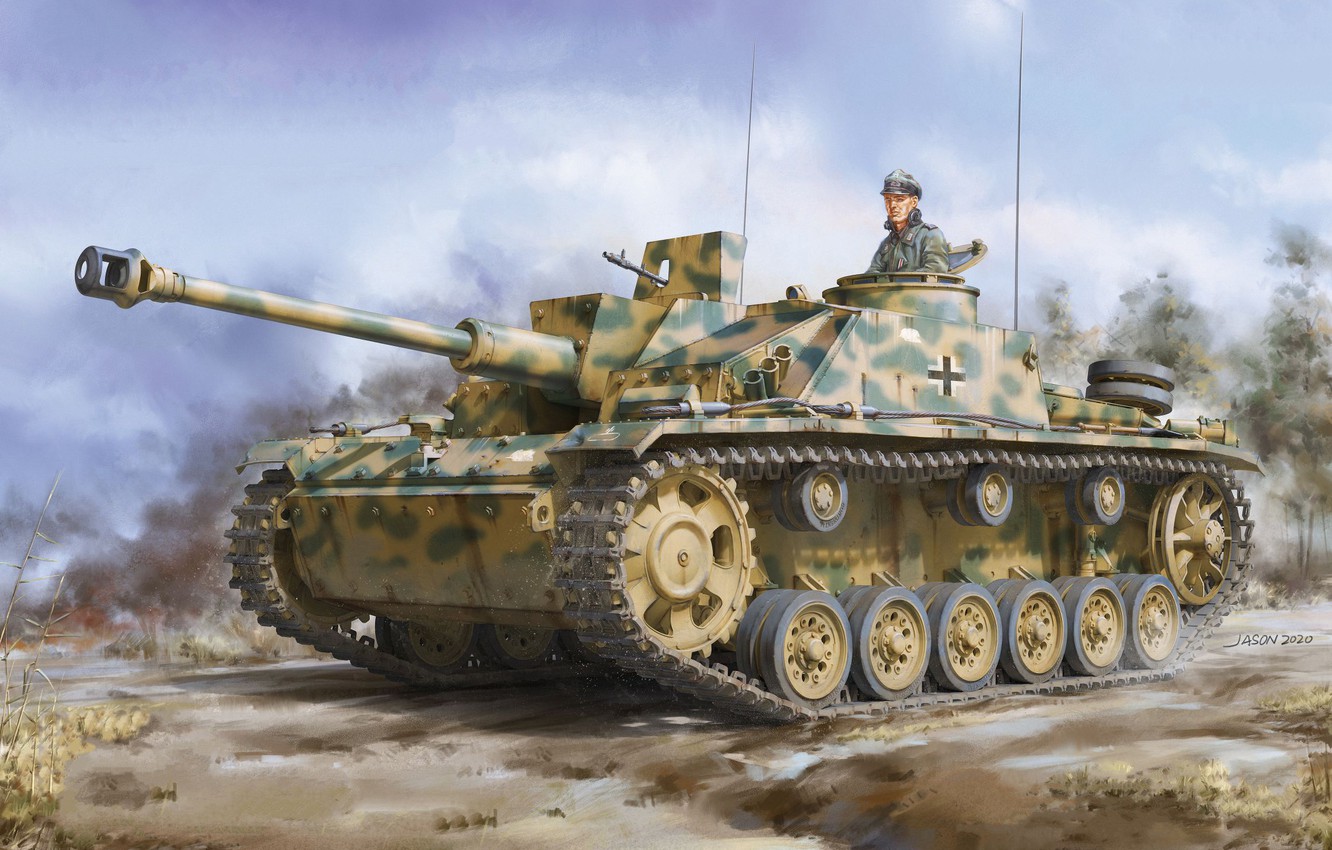 Wallpaper Germany, Jason, Sau, The Wehrmacht, Tank Fighter, German Self Propelled Artillery, StuG III Ausf. G, Self Propelled Artillery, StuG. III Ausf.G Early Production Image For Desktop, Section оружие