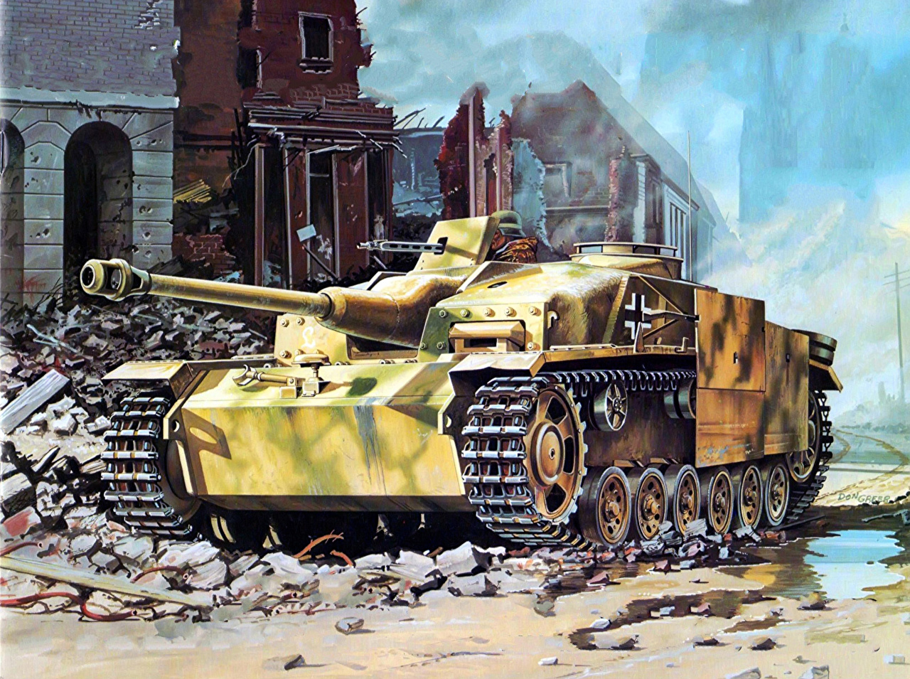 Image tank Sturmgeschutz III Painting Art military