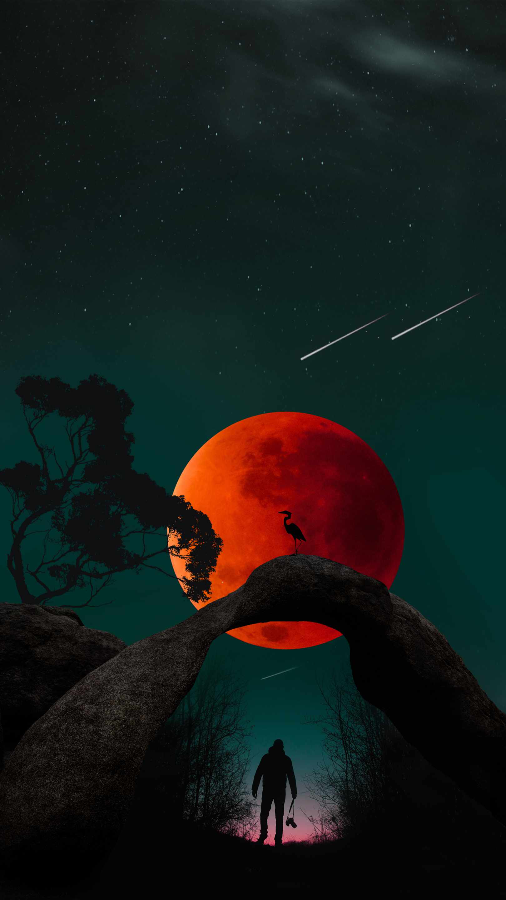 Blood Moon And Man IPhone Wallpaper Wallpaper, iPhone Wallpaper