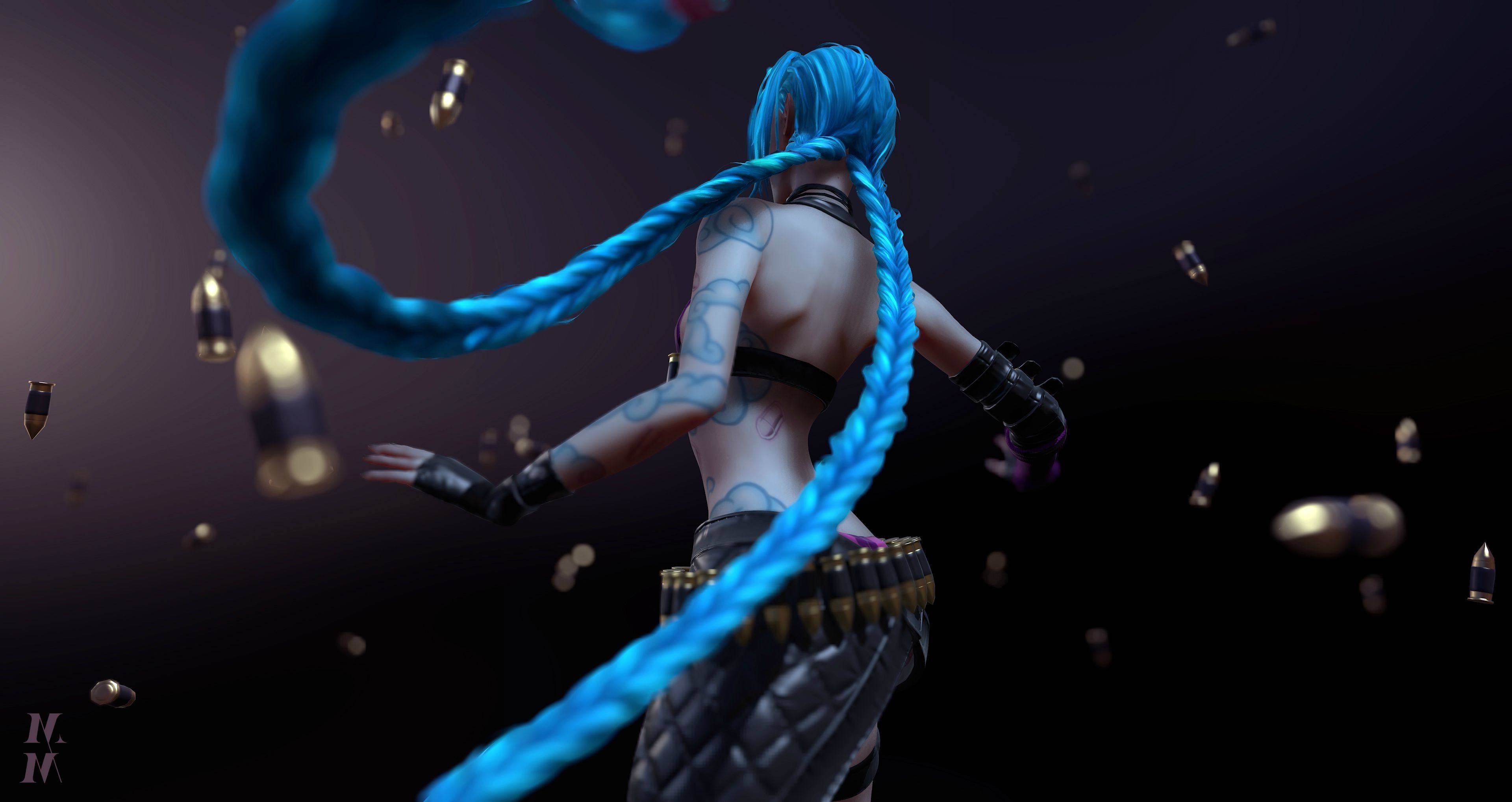 blue Hair, CGI, Women, League Of Legends, Jinx (League Of Legends) Wallpaper HD / Desktop and Mobile Background