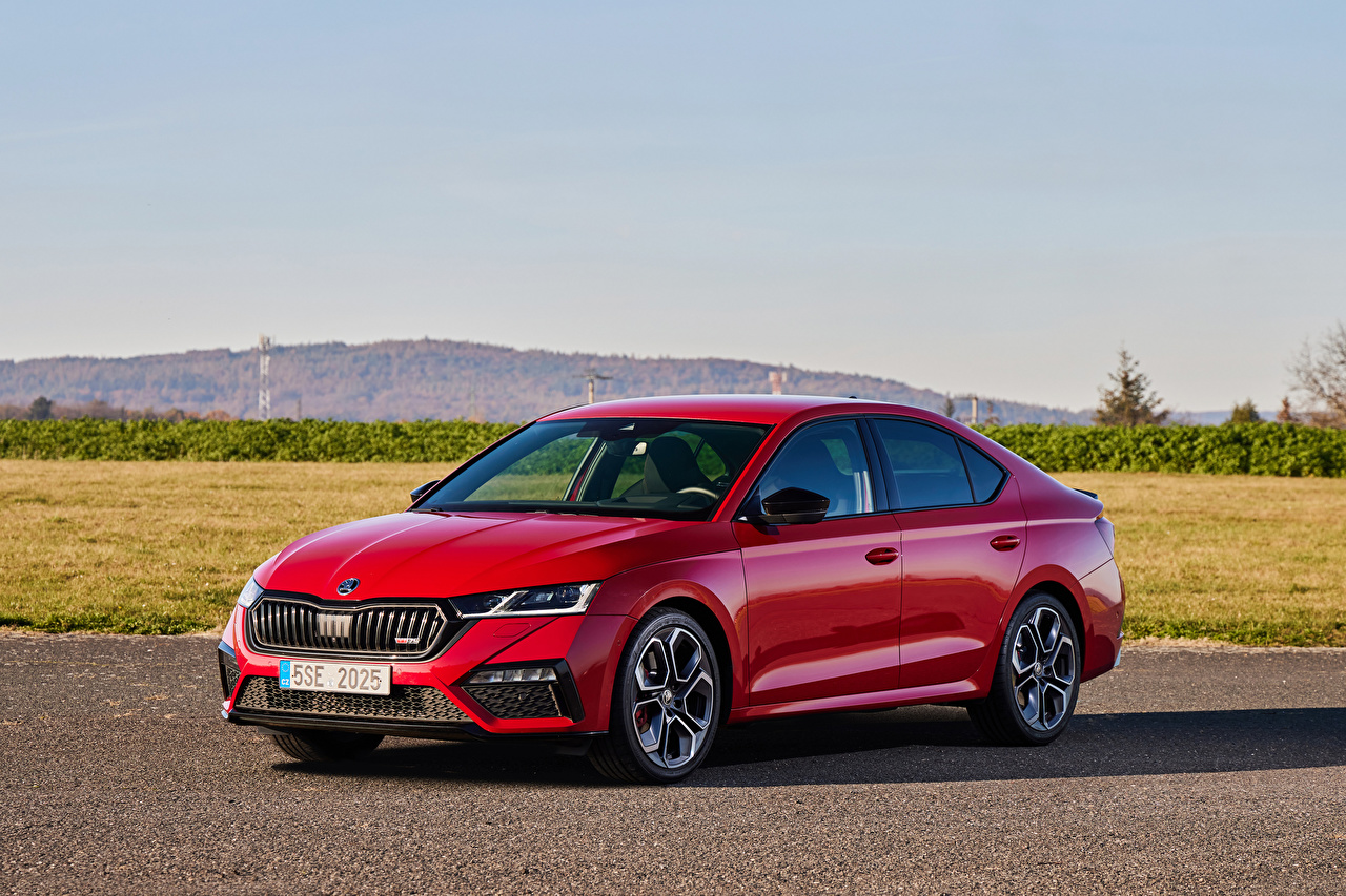 Wallpaper Skoda Octavia RS, Worldwide, 2020 Red Metallic automobile