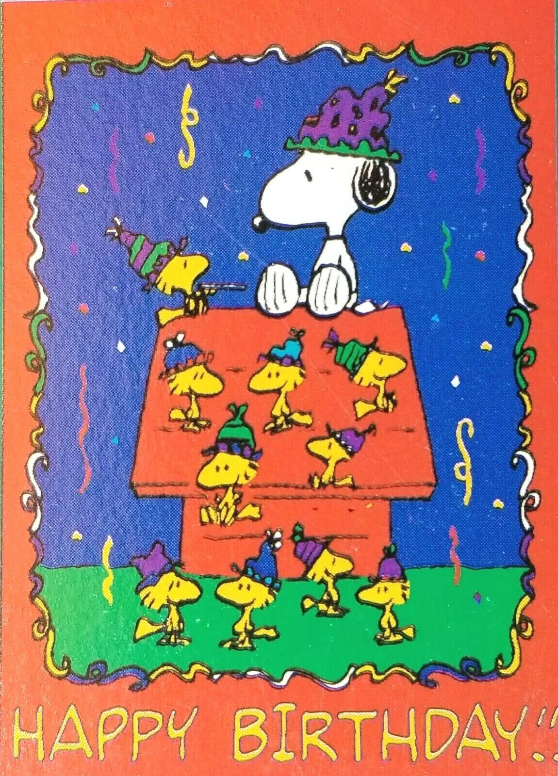 Snoopy Woodstock Peanuts Happy Birthday Party 29 1 2 X 41 Decorative Flag NWTS Online