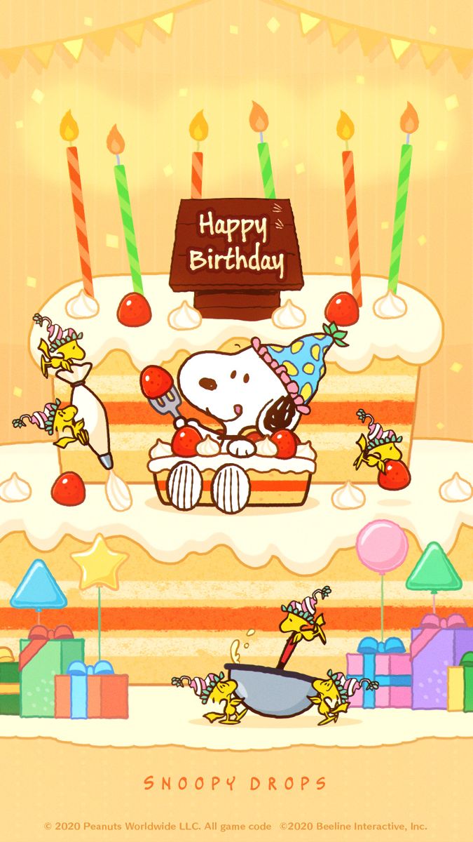 SNOOPY（HAPPY BIRTHDAY 2020）. Peanuts happy birthday, Happy birthday snoopy image, Snoopy birthday