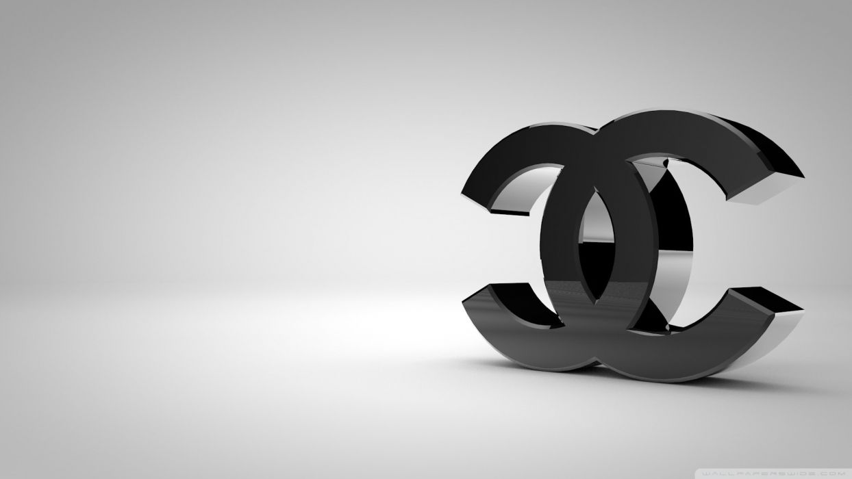 Chanel Logo Shiny Black Wallpaper 1920x1080 Wallpaperx1080