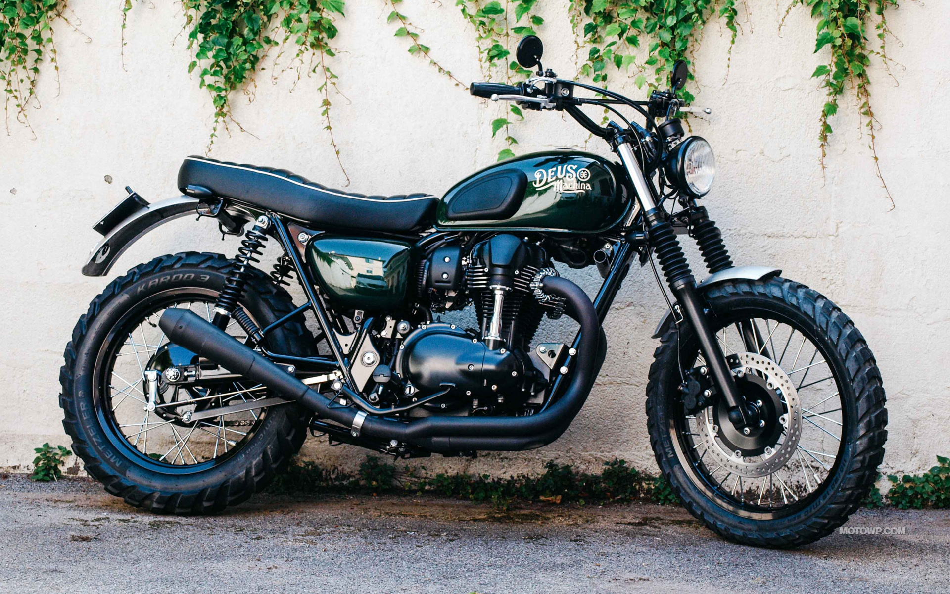 Custom motorcycle desktop wallpaper Deus Ex Machina Orsini Viper 2016 Kawasaki W800 2016