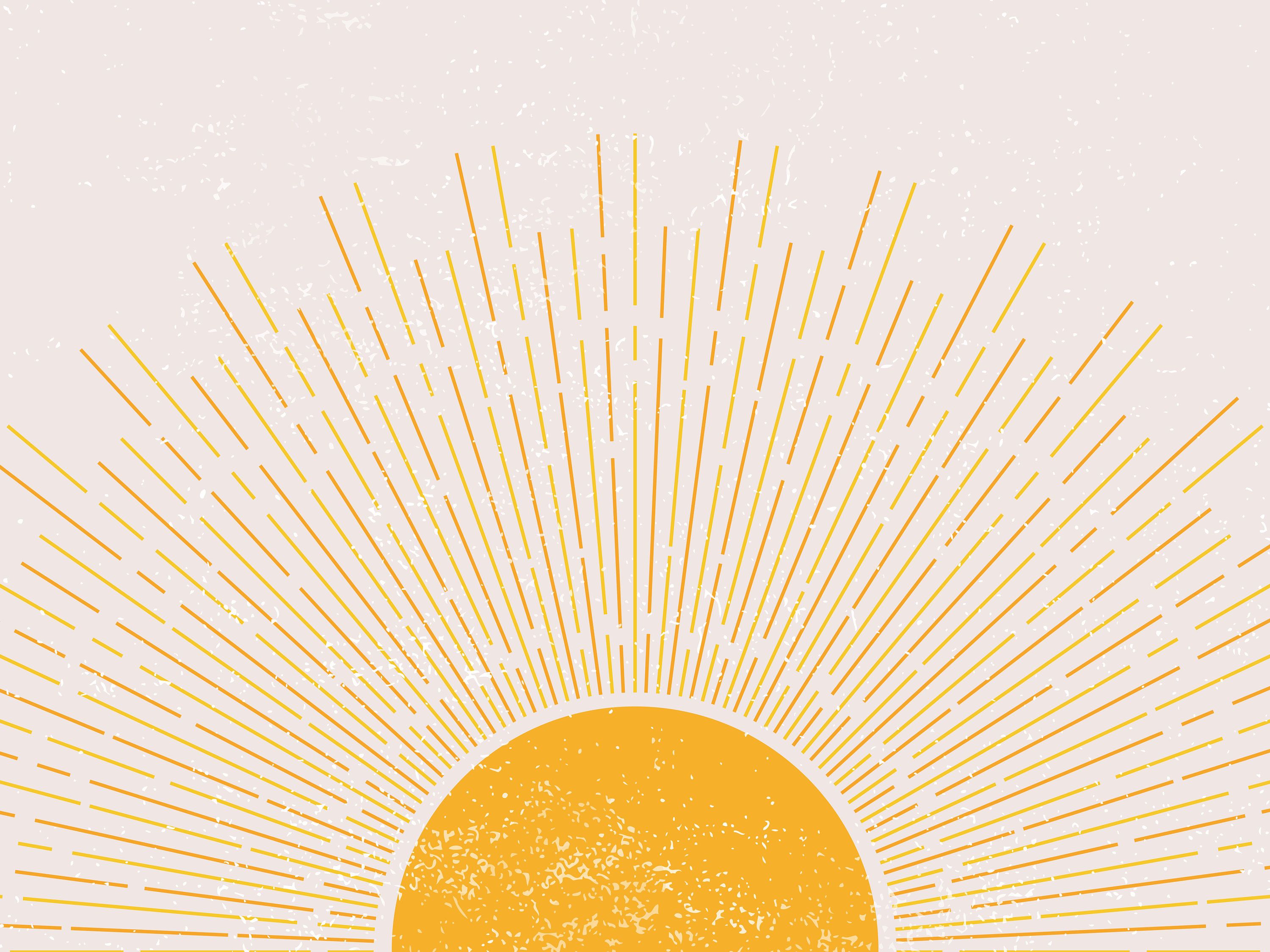 Sun Rise Art Horizontal Boho Sun Horizon Sun Poster. Etsy. Sun painting, Rise art, Moon painting