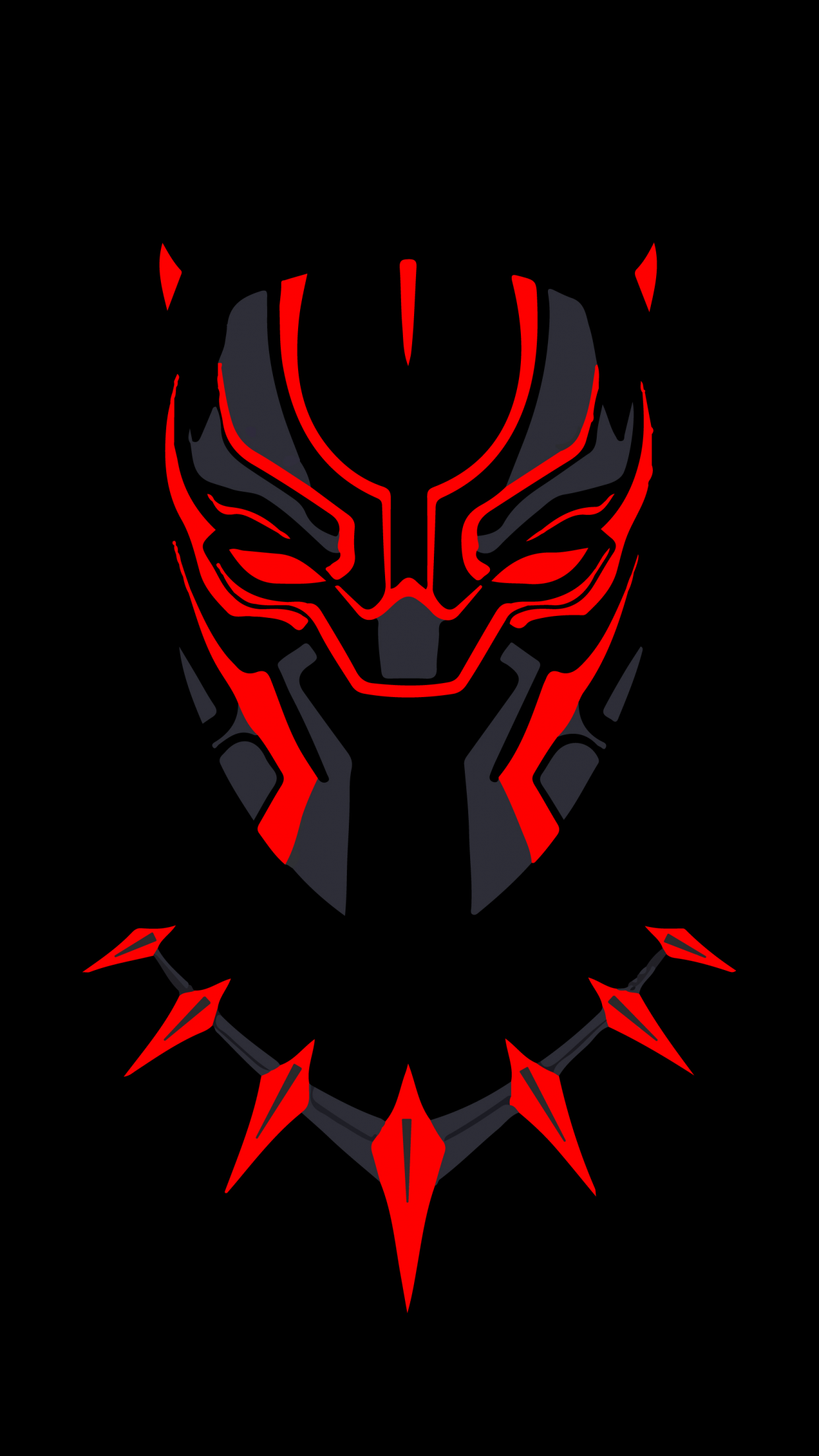 Black Panther Wallpaper 4K, Minimal art
